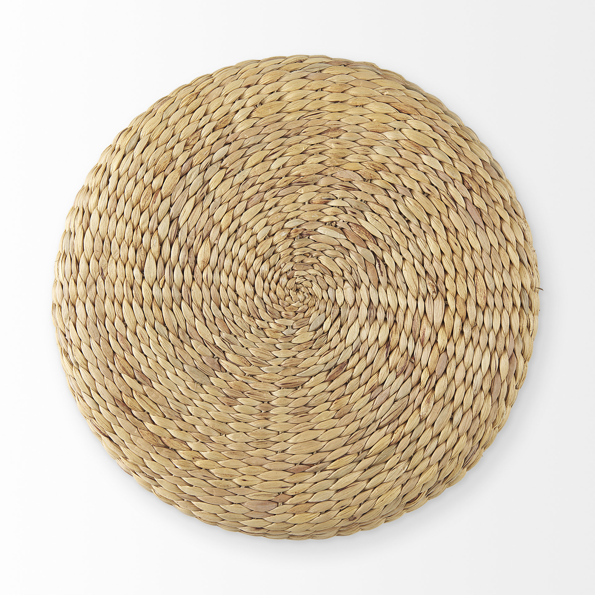 michelle 17.7l x 17.7w x 17.7h light brown woven seagrass round pouf