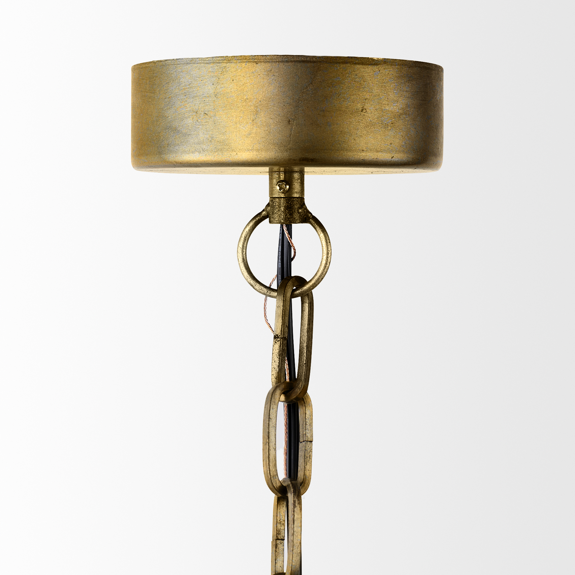 capsa 17x29 antique gold and silver toned metal dome pendant light