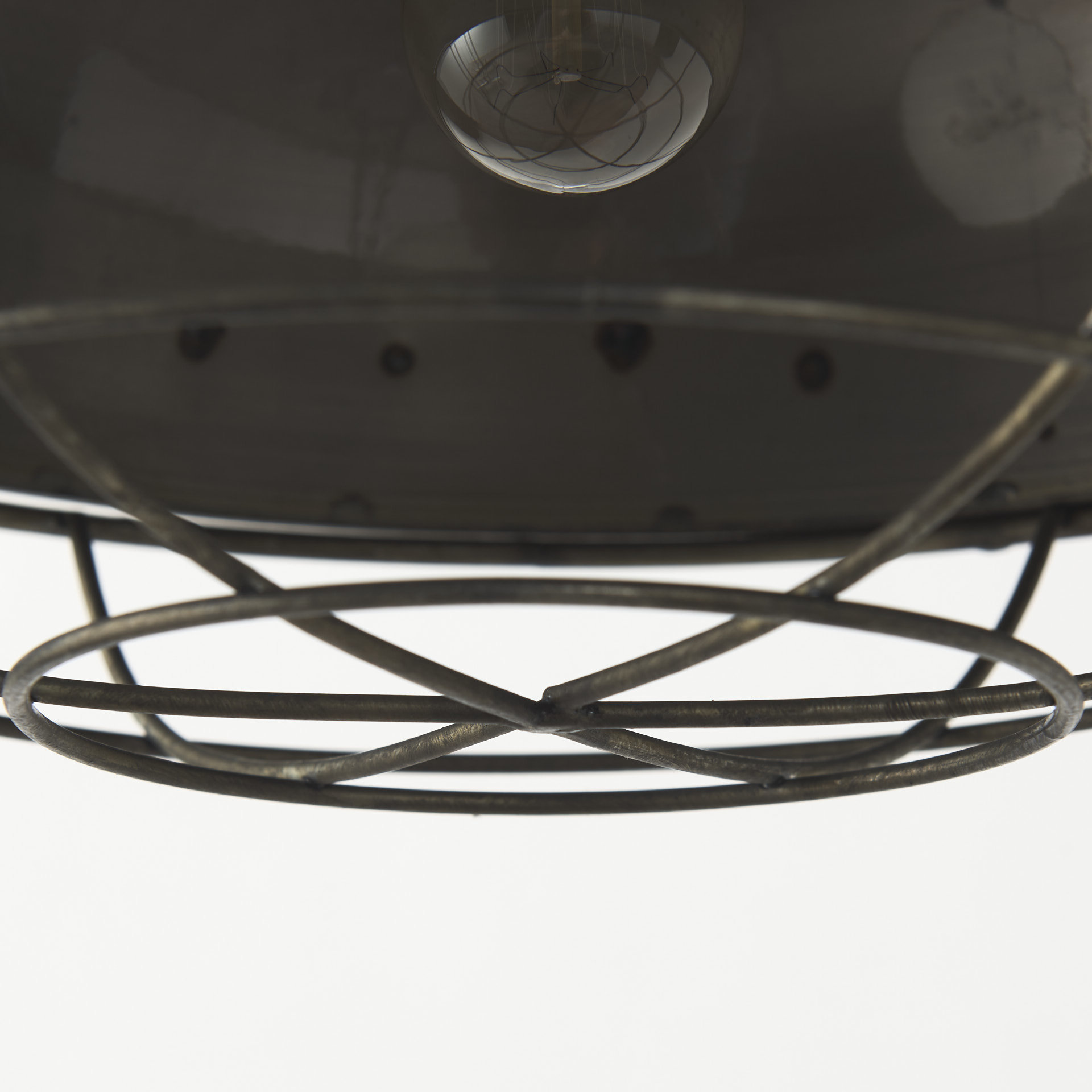 zaio 12.5lx 12.5w x 18.5h weathered antique gold metal caged bulb pendant light