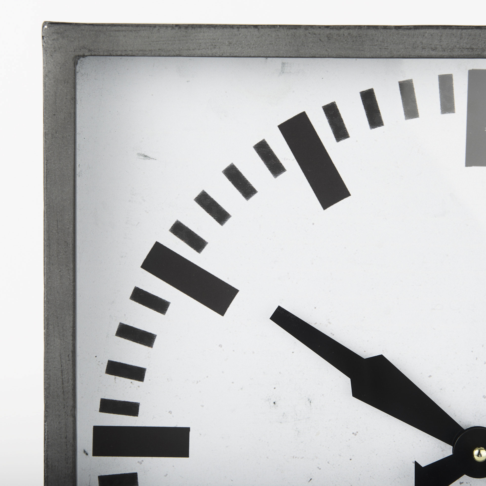 felix gray metal square table clock