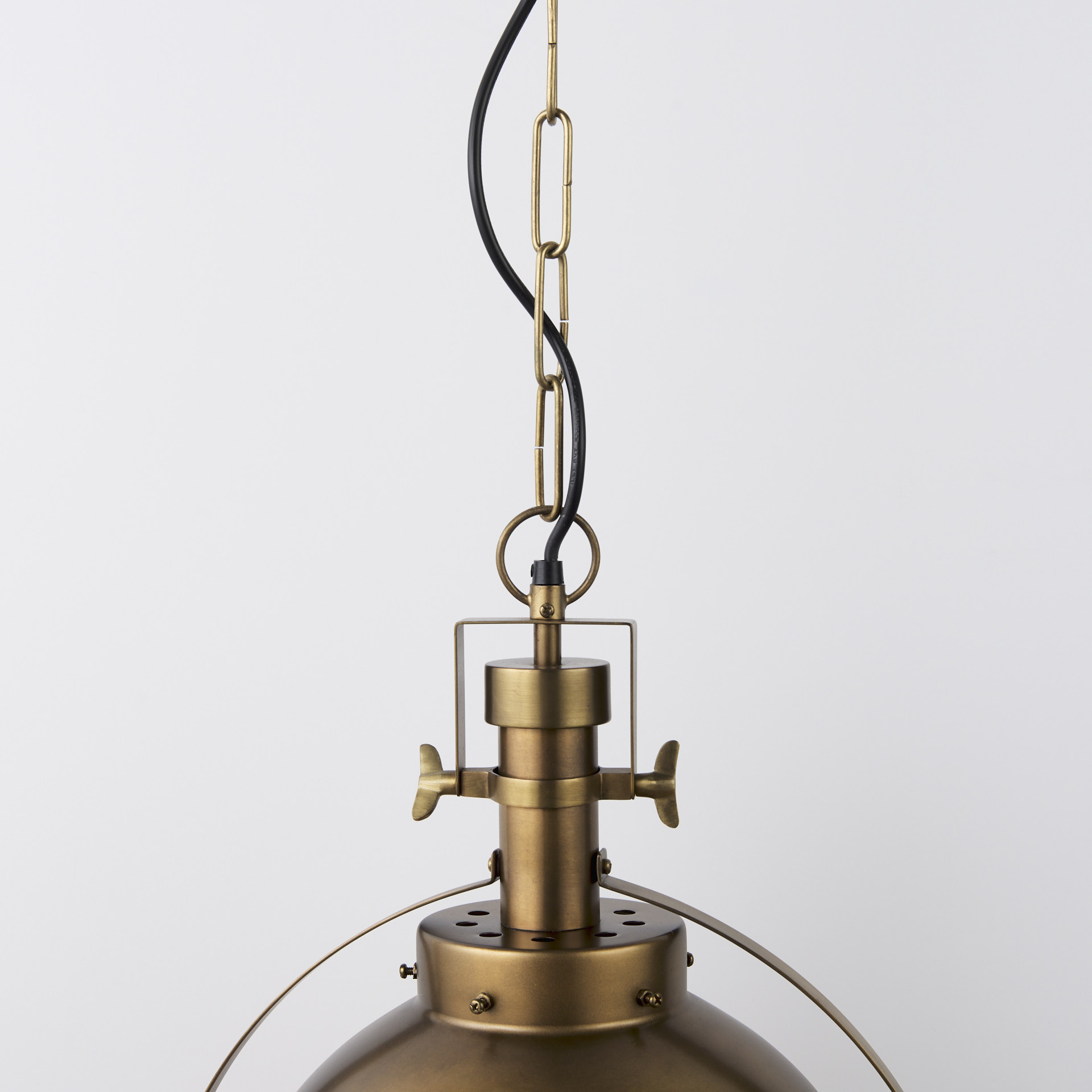leighton i 15x20 gold toned metal spherical pendant light