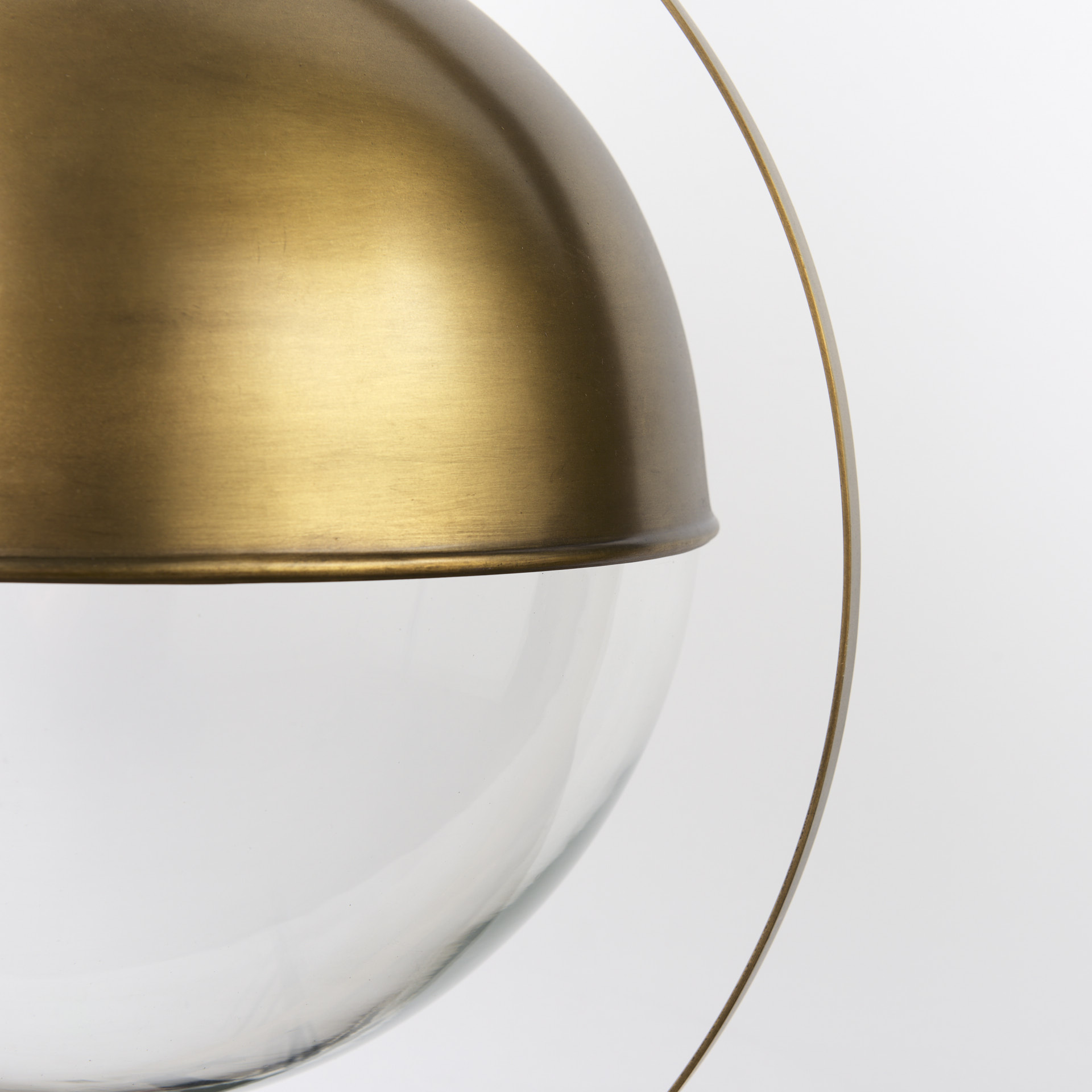 leighton i 15x20 gold toned metal spherical pendant light