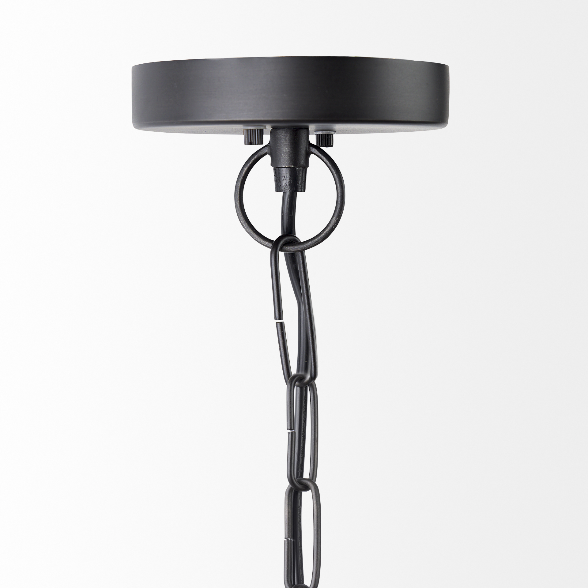 leighton ii 15x20 black metal spherical pendant light