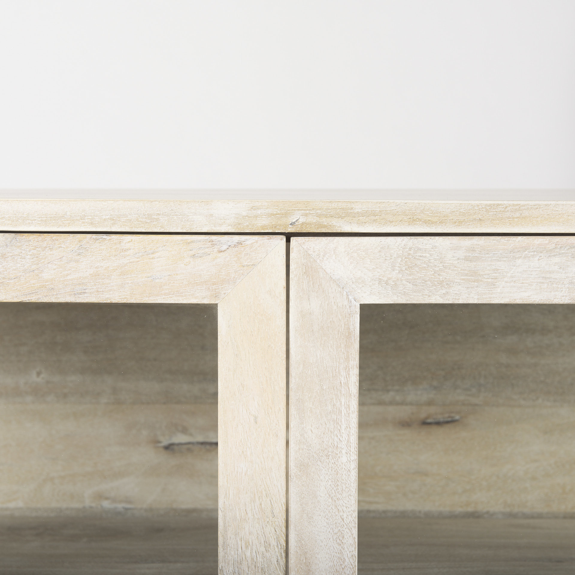 arelius 36l x 18w x 32h white wood, gold metal base w/ 2 glass doors accent cabinet