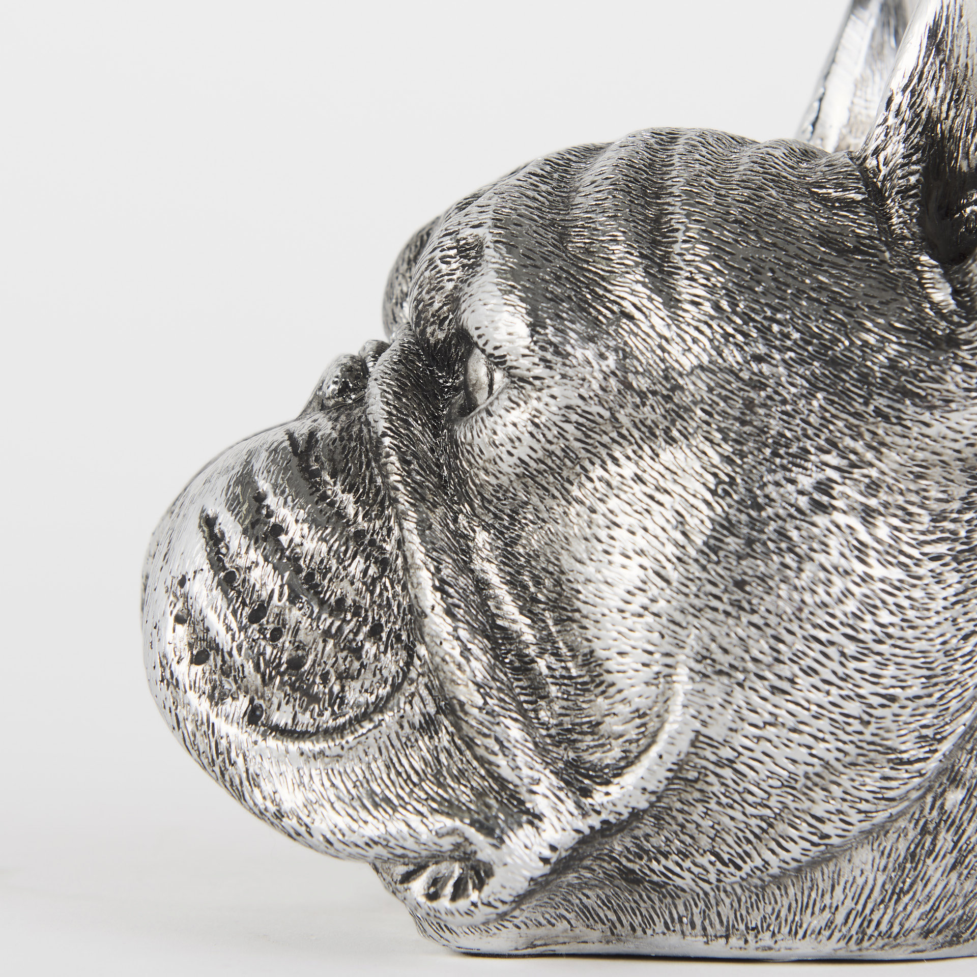 bruno (set of 2) 5l x 5w silver american bulldog bookends