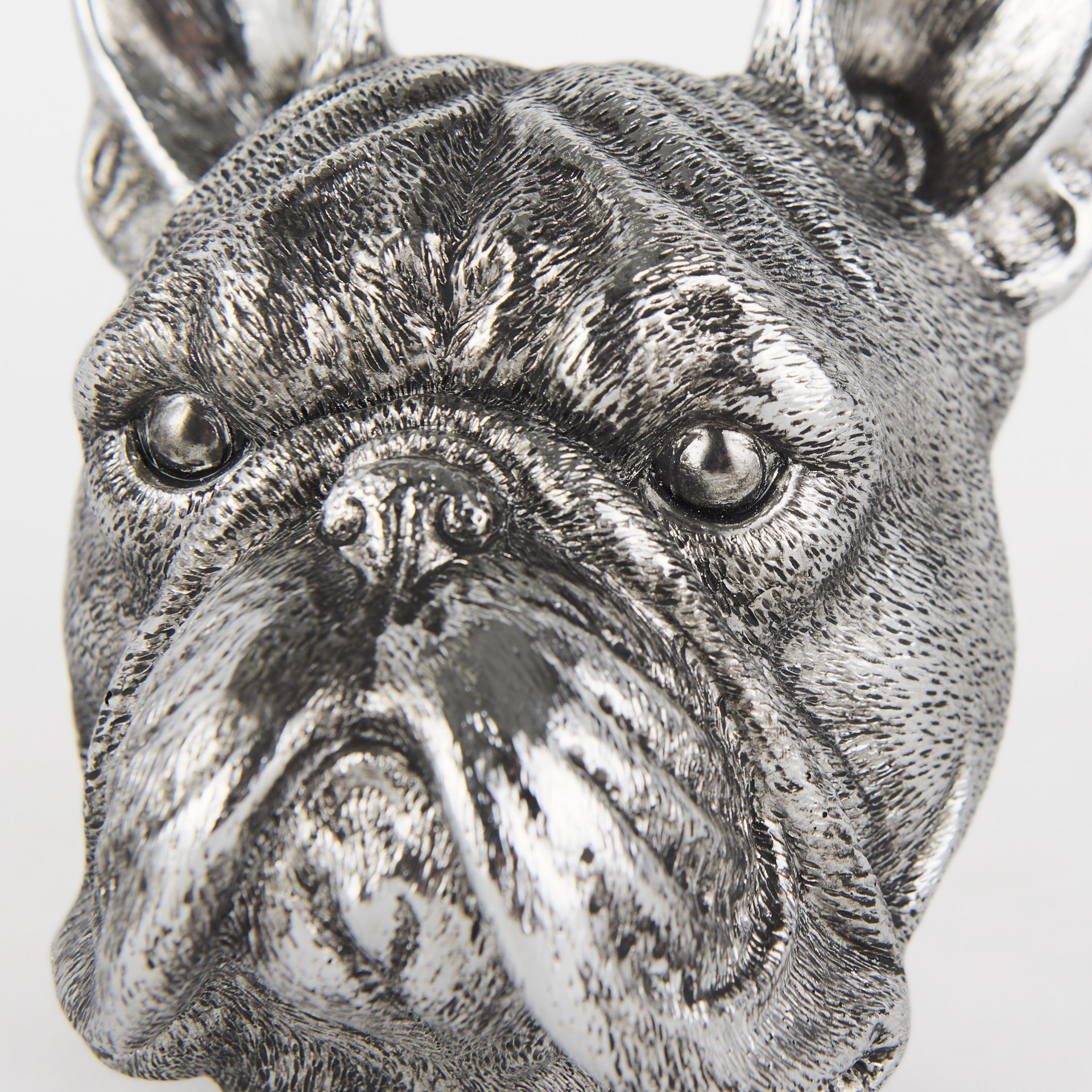 bruno (set of 2) 5l x 5w silver american bulldog bookends