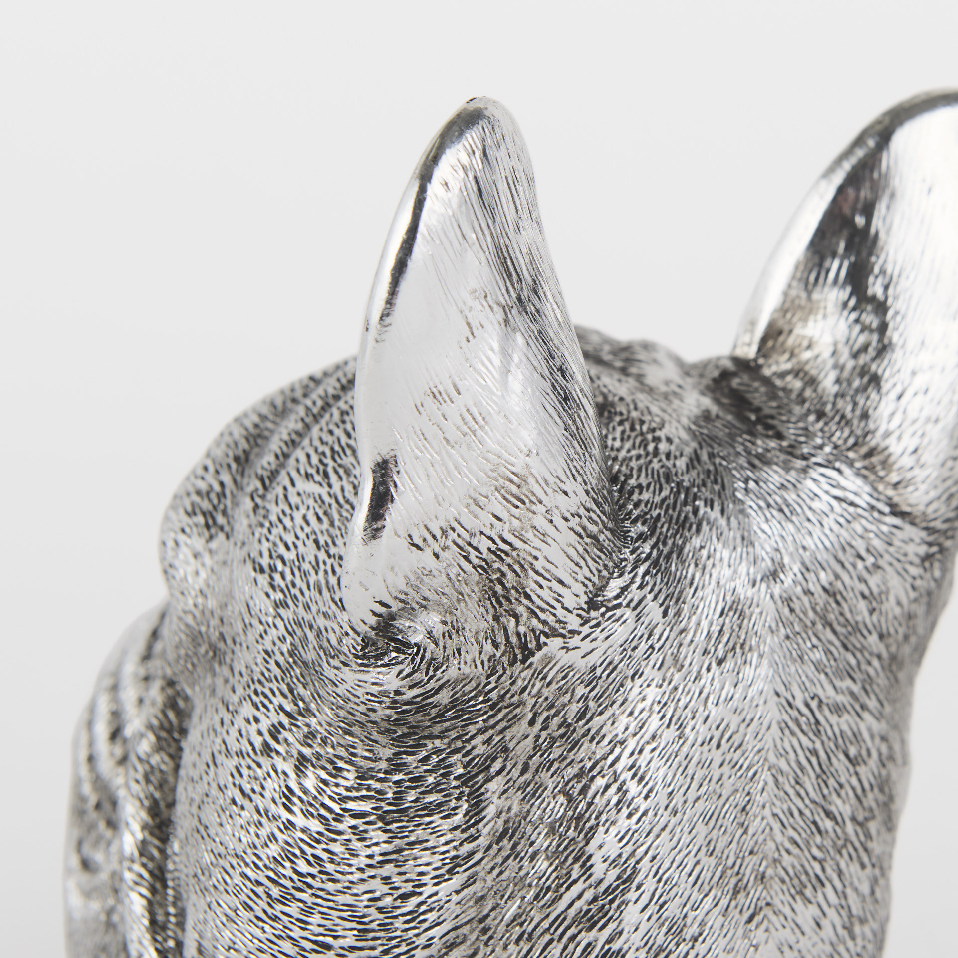 bruno (set of 2) 5l x 5w silver american bulldog bookends
