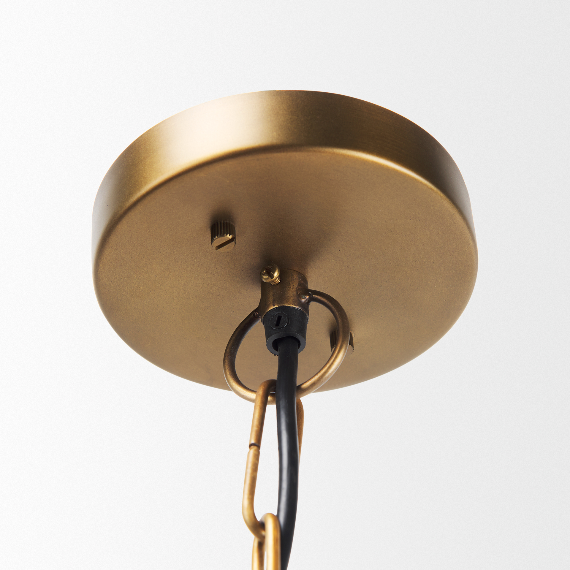 willson 17.0l x 17.0w x 29.0h black iron w/antique brass dome pendant light