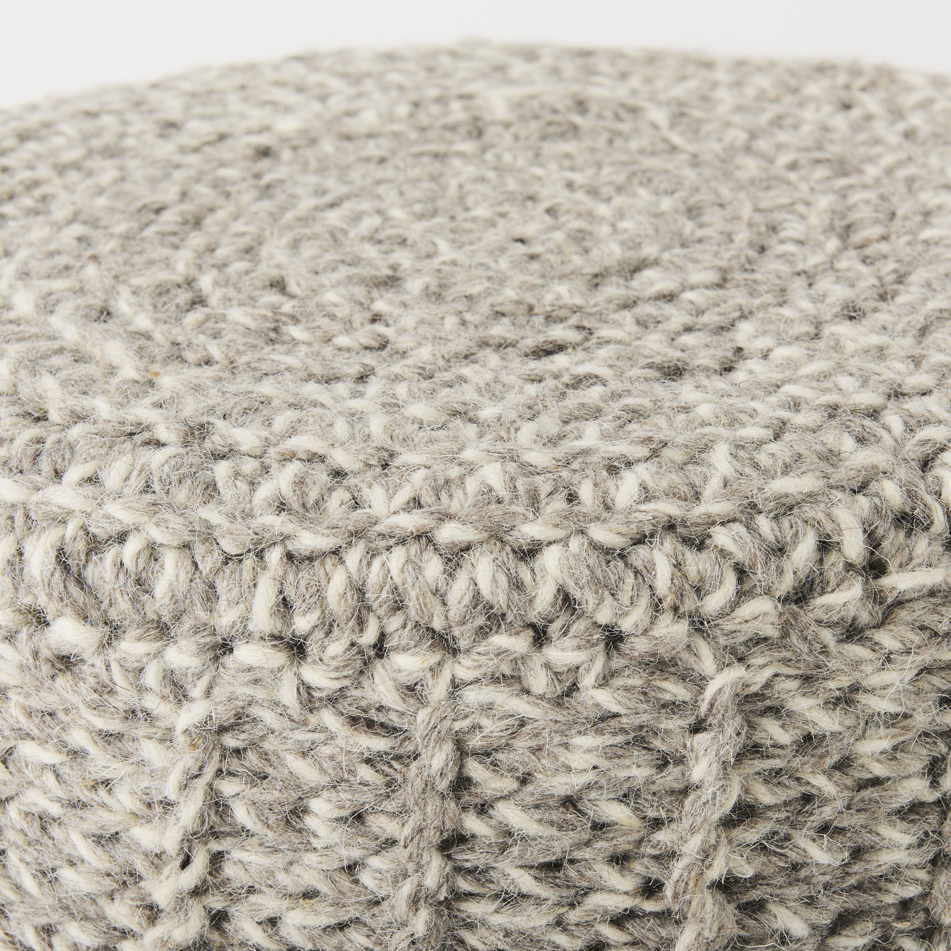 bina 19.0l x 19.0w x 15.0h taupe 4 legged wool stool