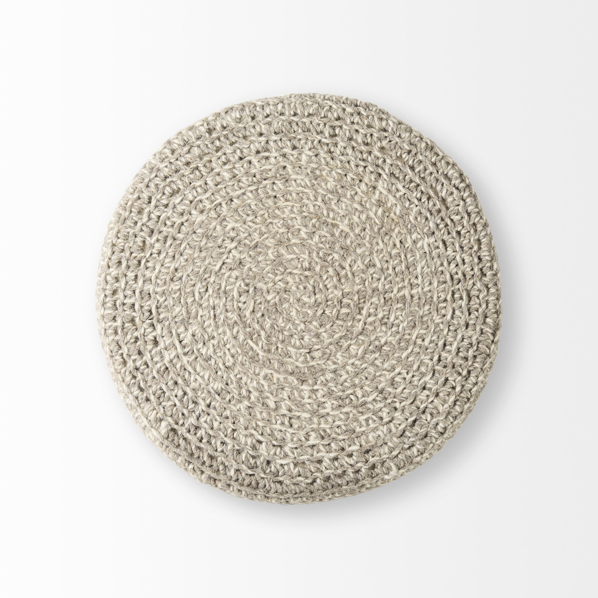 bina 24.0l x 24.0w x 14.0h light gray 4 legged wool stool