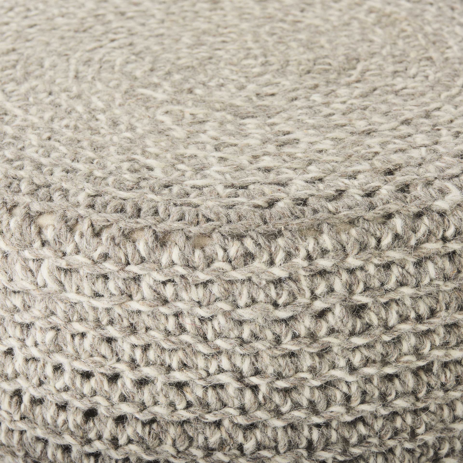 bina 24.0l x 24.0w x 14.0h light gray 4 legged wool stool