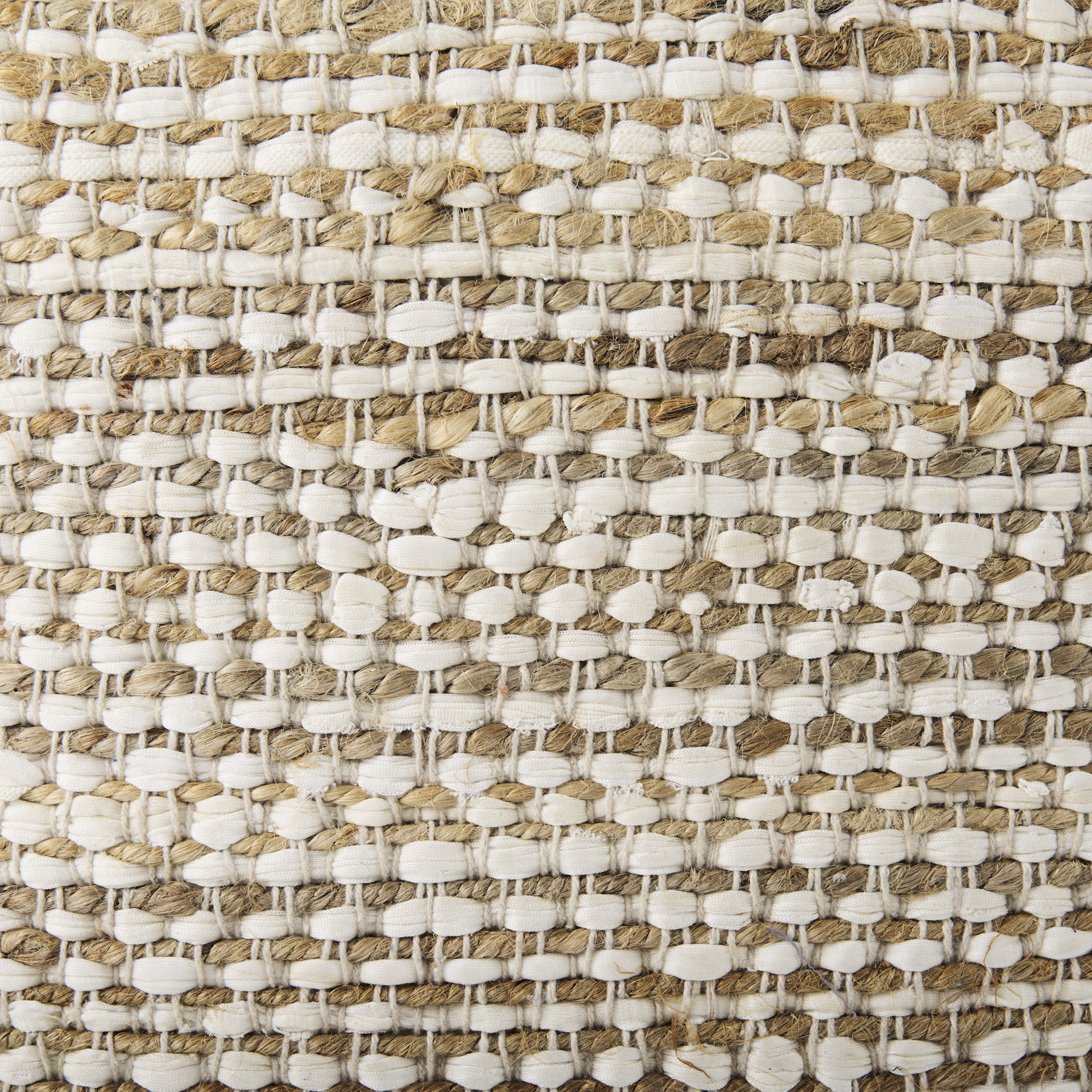 ekani 16.0l x 16.0w x 16.0h cream/beige cotton pouf