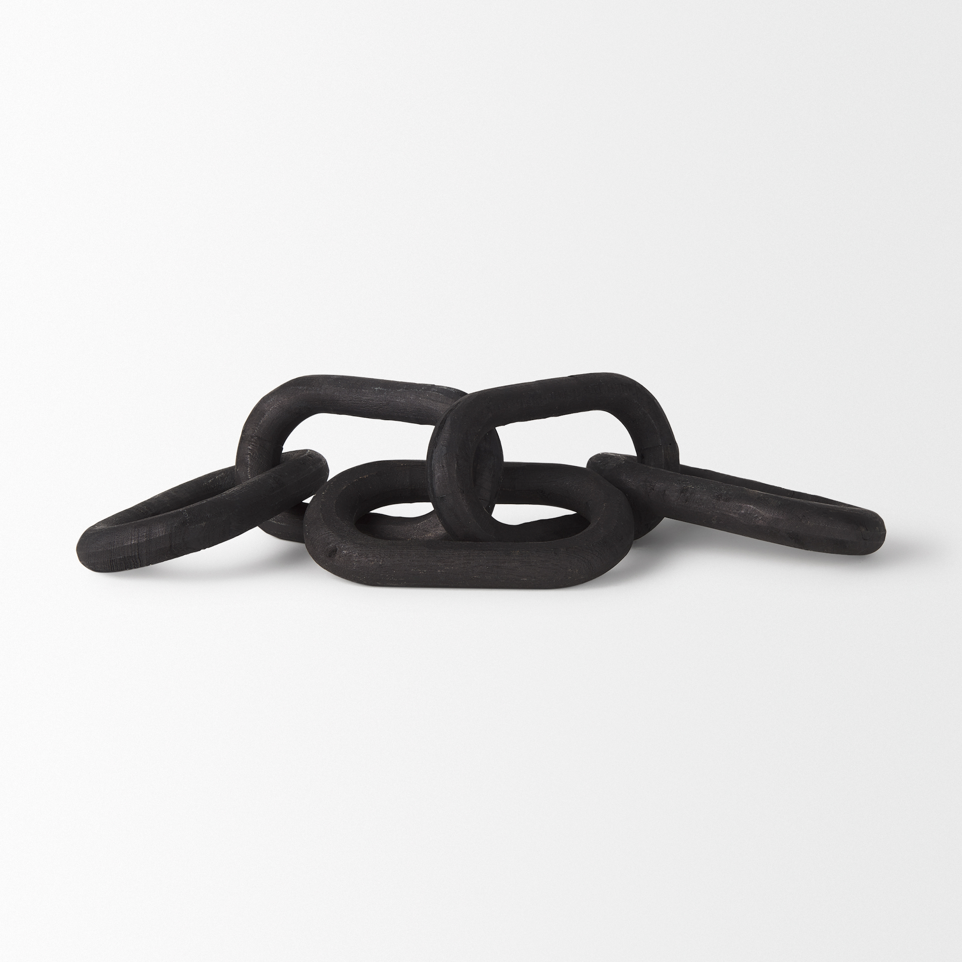 alix 29.0l x 5.0w x 5.0h black wood link chain decorative object