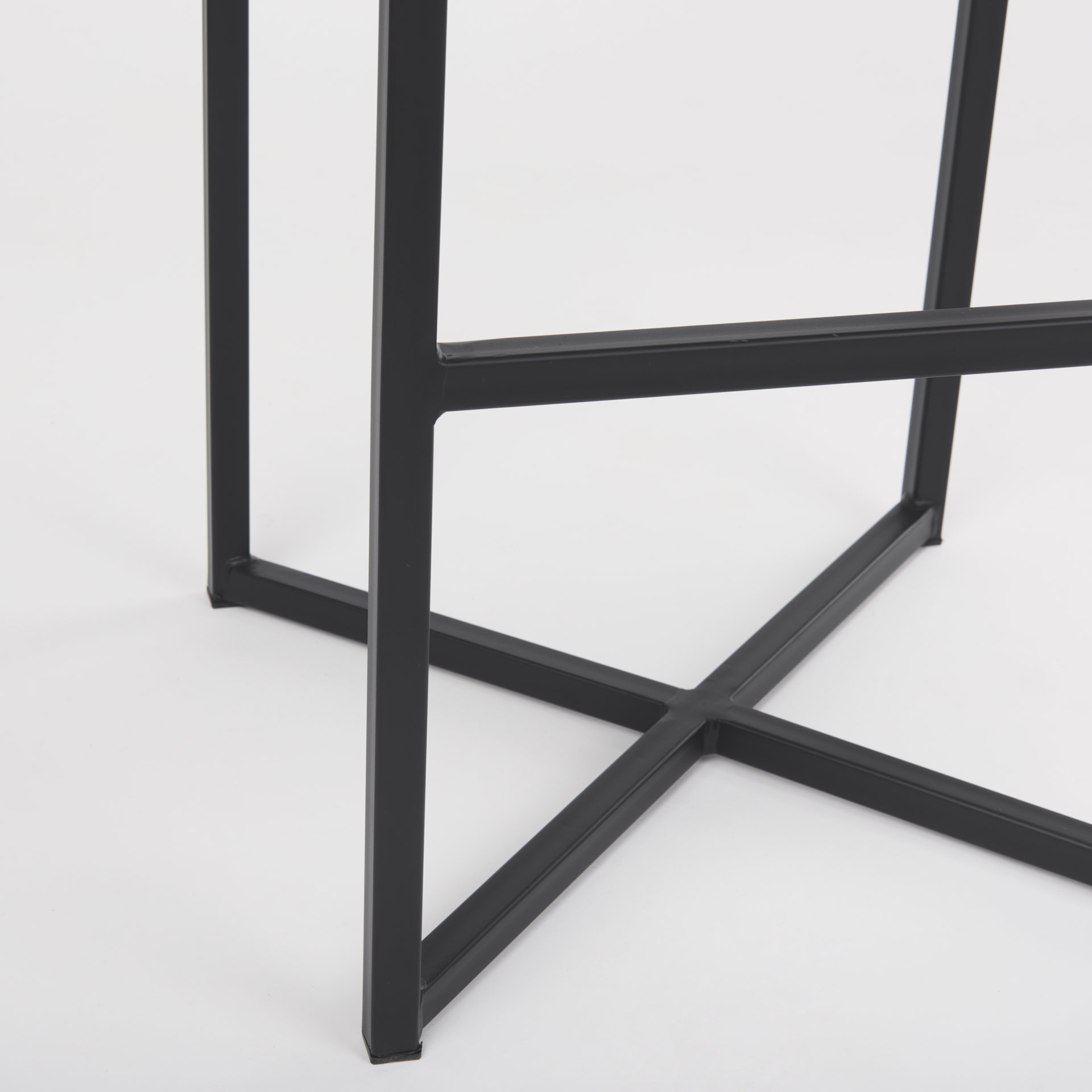 frodo 16.5l x 16.5w x 29.75h gray fabric seat w/black iron frame bar stool