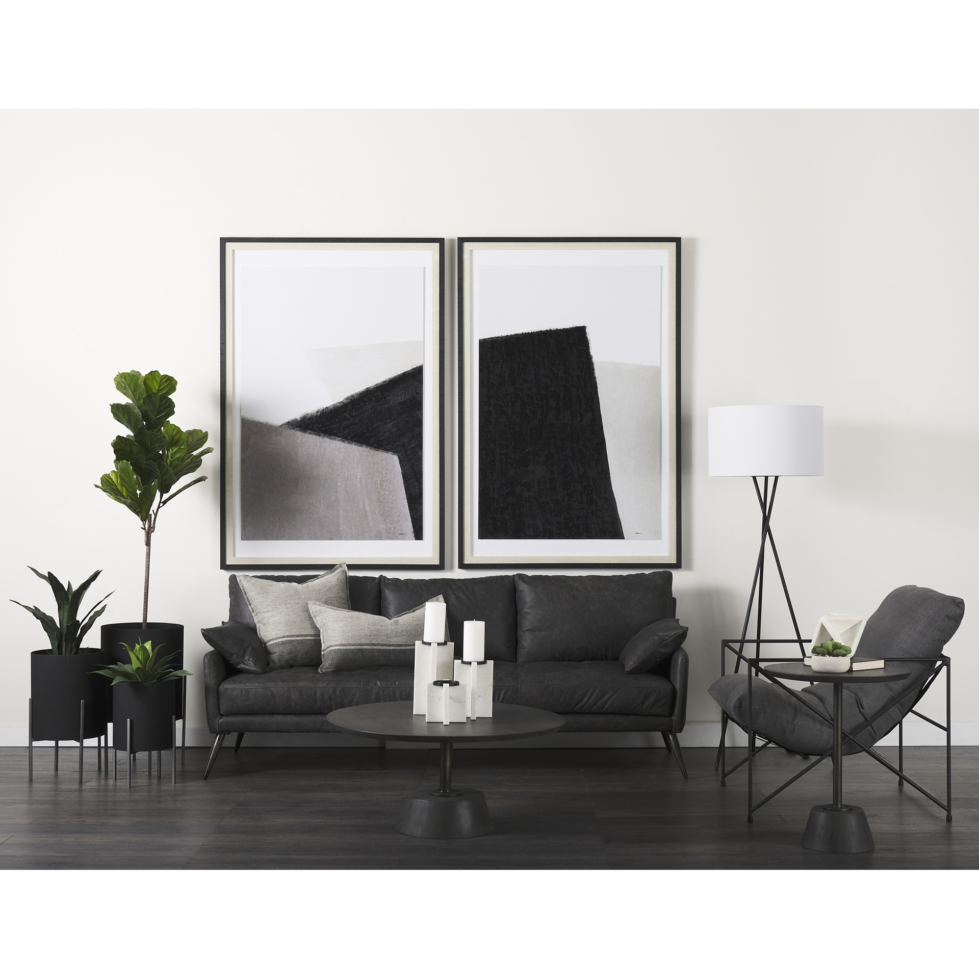 maxwell 34l x 34w x 16h dark brown wood w/ black metal pedestal base round coffee table