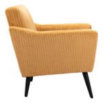 Boho Chic Yellow Accent Chair with Wood Legs and Tufted Seat 13 Boho Chic Yellow Accent Chair with Wood Legs and Tufted Seat