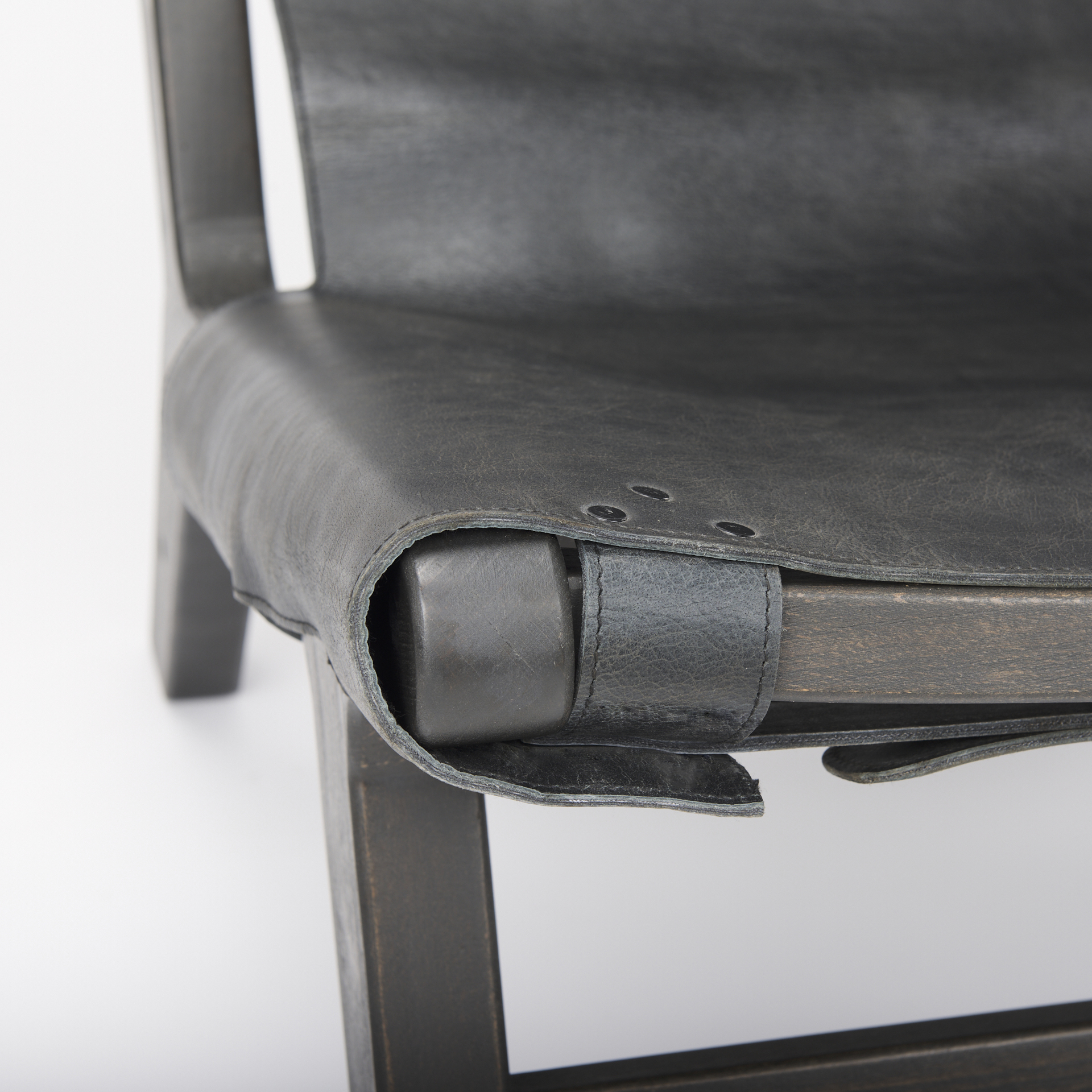 elodie 24.4l x 33.9w x 30.7h black leather w/black stain beech wood frame accent chair