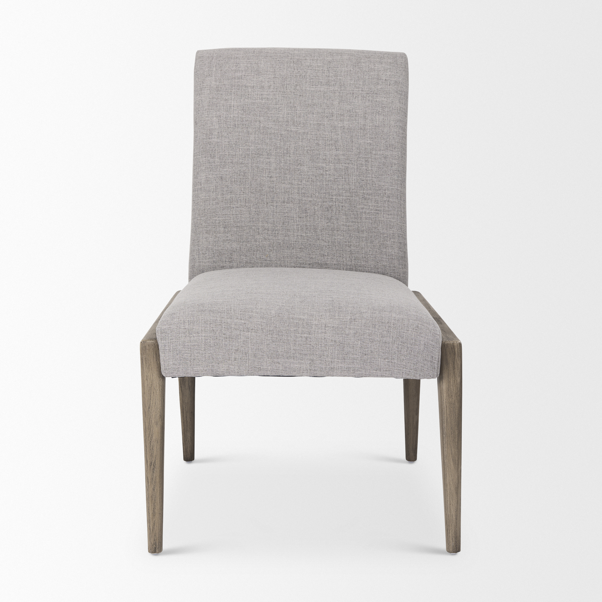 palisades gray upholstery w/ solid wood armless dining chair