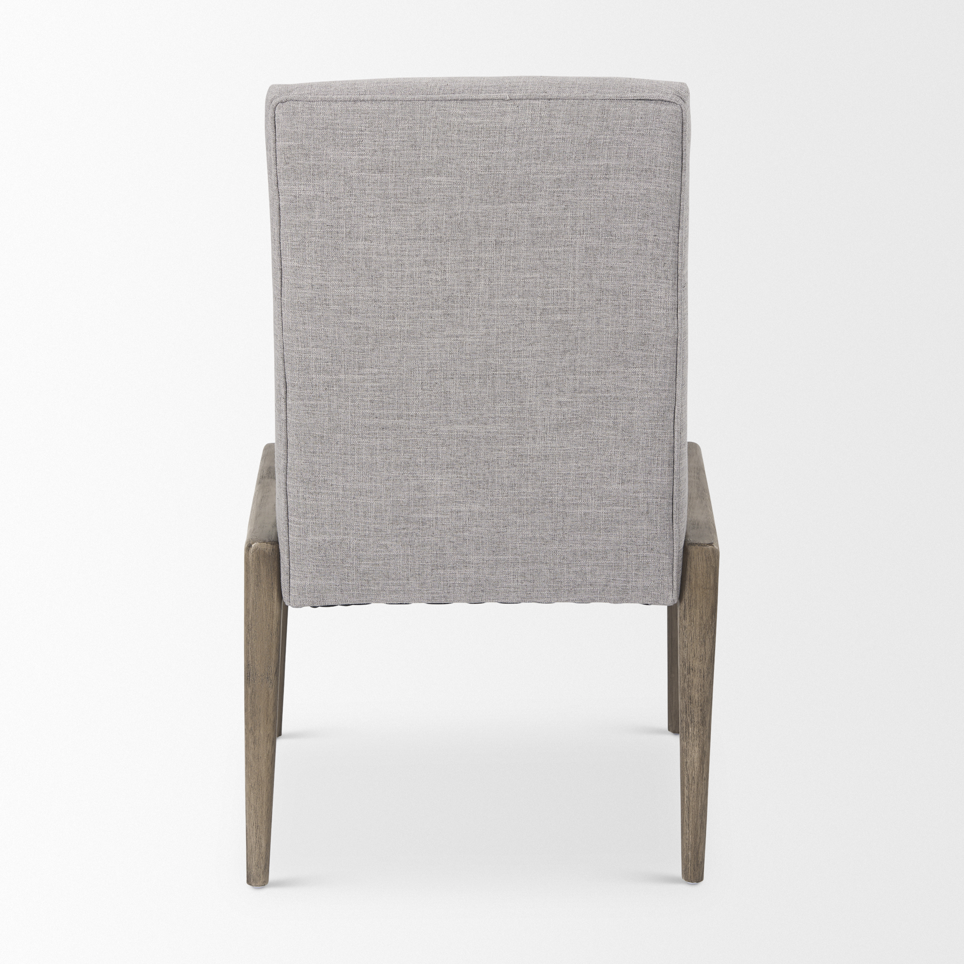 palisades gray upholstery w/ solid wood armless dining chair