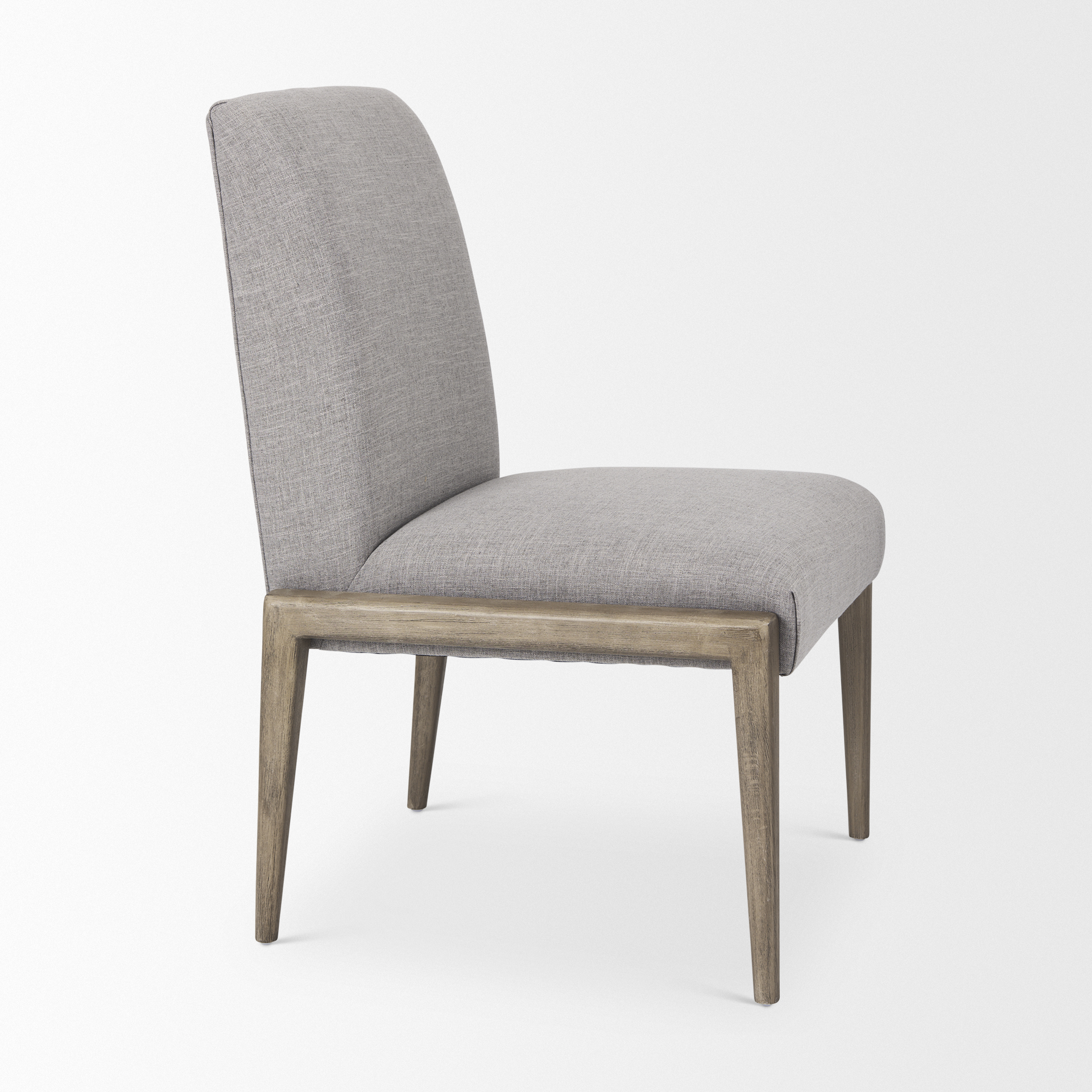 palisades gray upholstery w/ solid wood armless dining chair