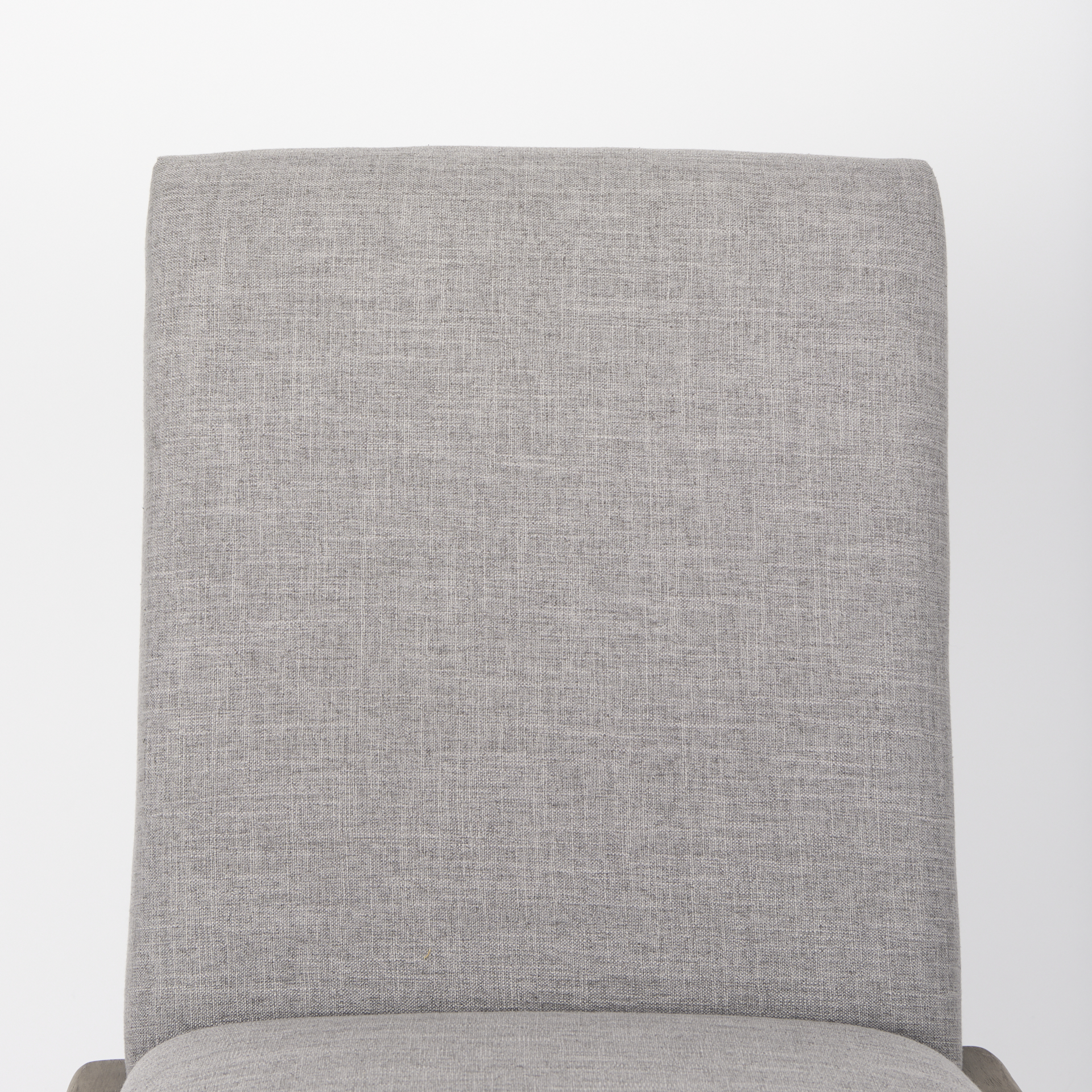 palisades gray upholstery w/ solid wood armless dining chair