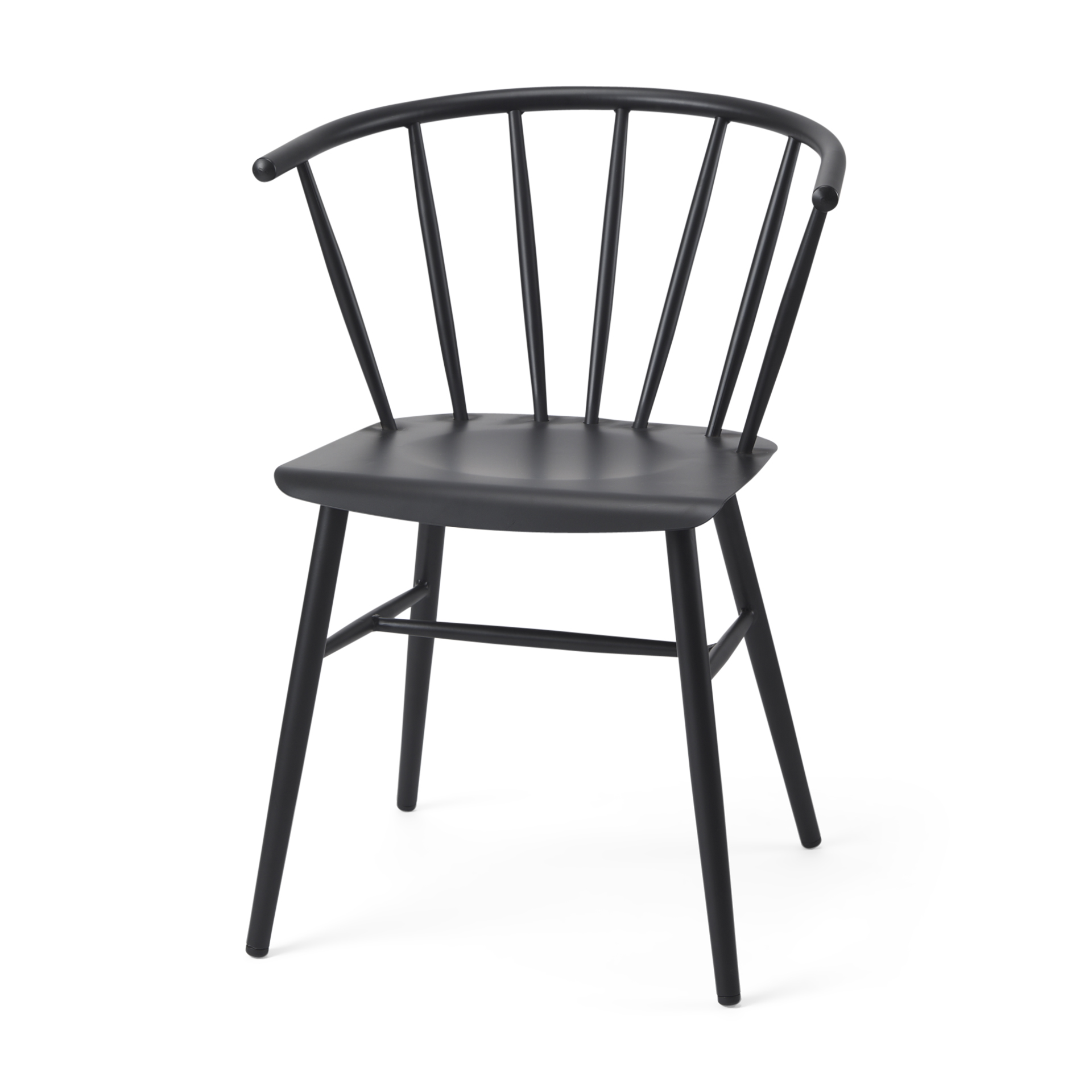 colin 21.3l x 21.3w x 30.3h black metal dining chair