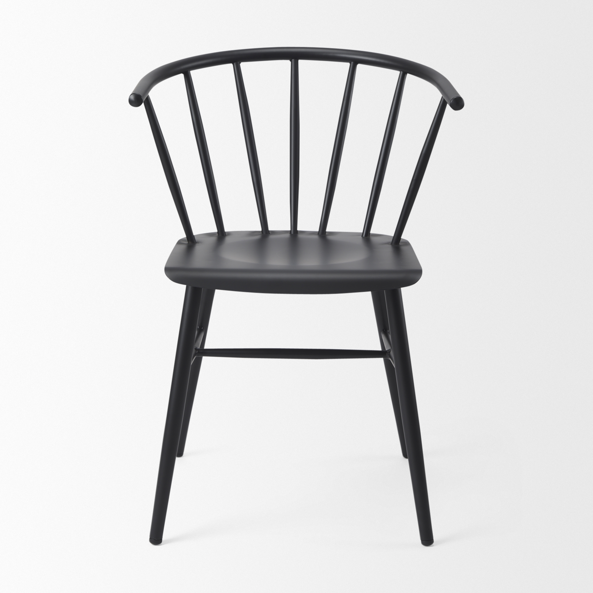 colin 21.3l x 21.3w x 30.3h black metal dining chair