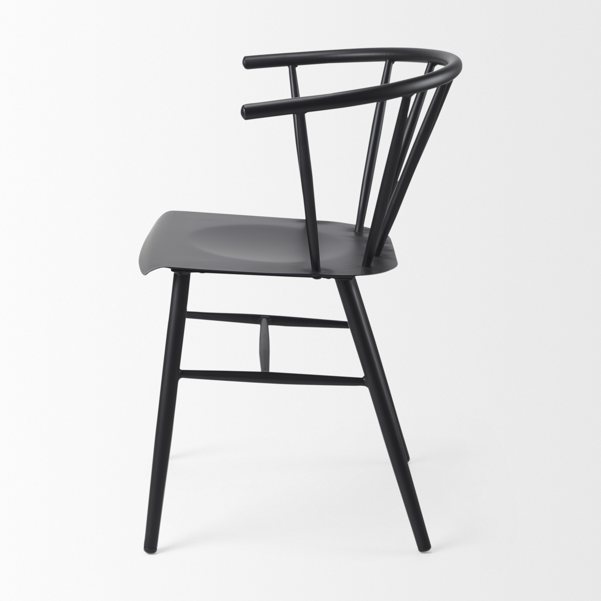 colin 21.3l x 21.3w x 30.3h black metal dining chair