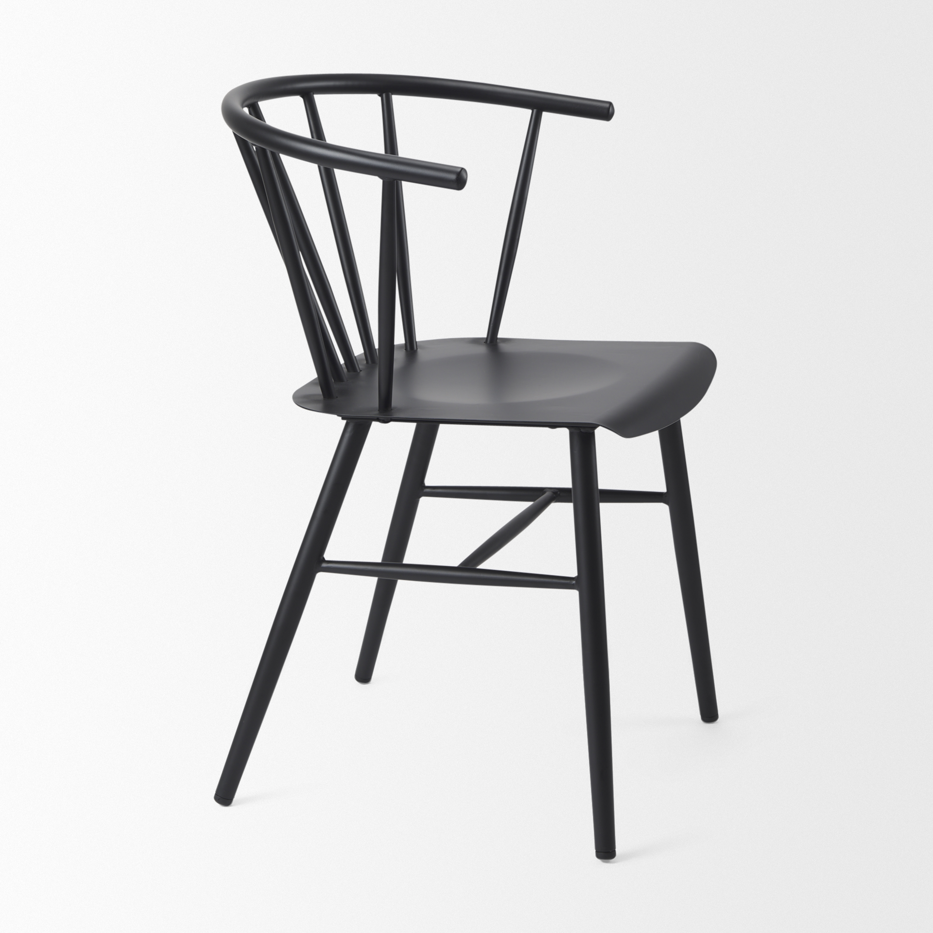 colin 21.3l x 21.3w x 30.3h black metal dining chair