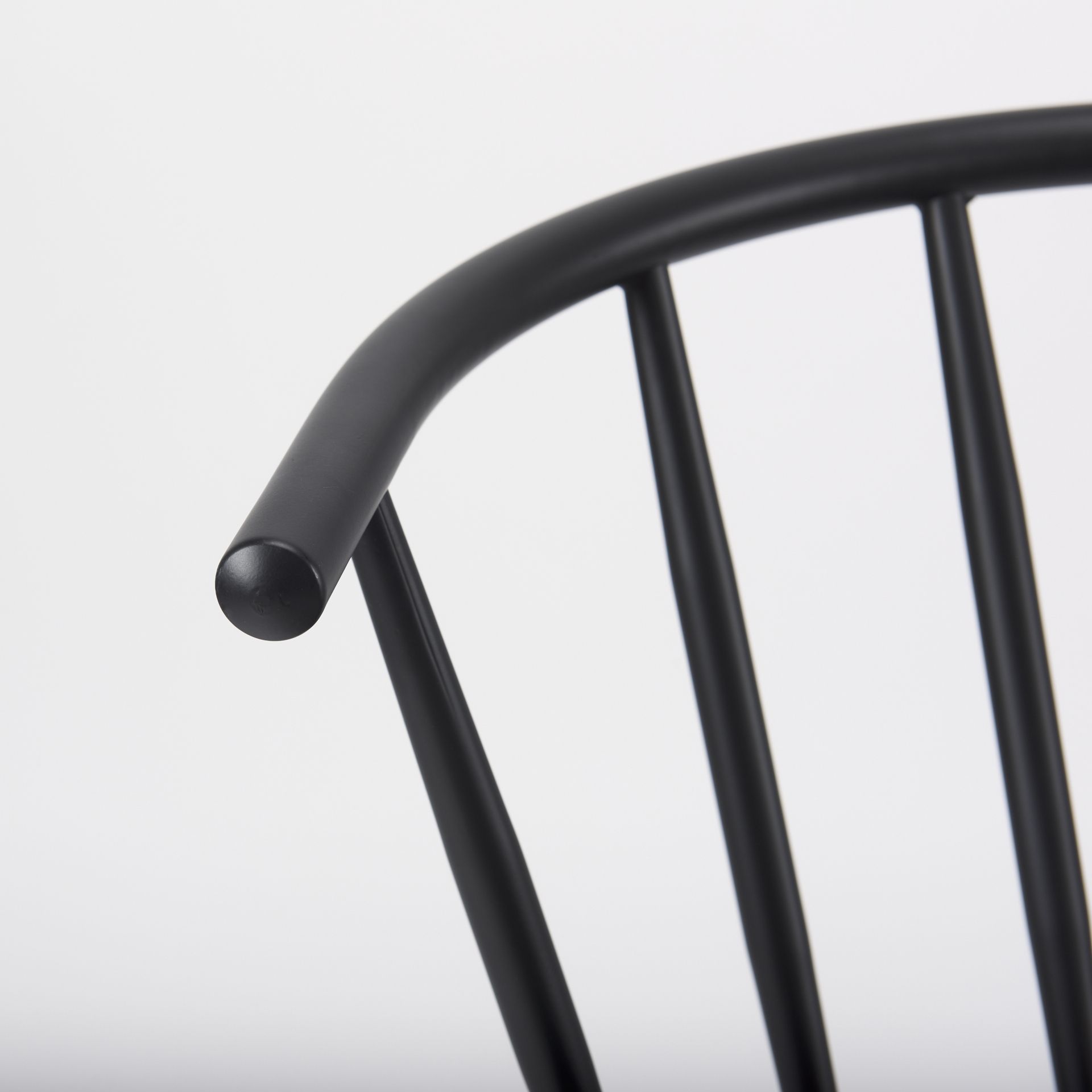 colin 21.3l x 21.3w x 30.3h black metal dining chair