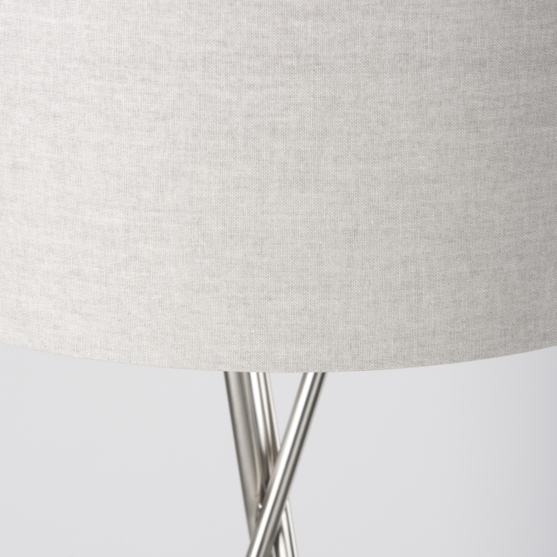ambrose 20.0l x 20.0w x 61.8h silver metal w/beige fabric shade floor lamp