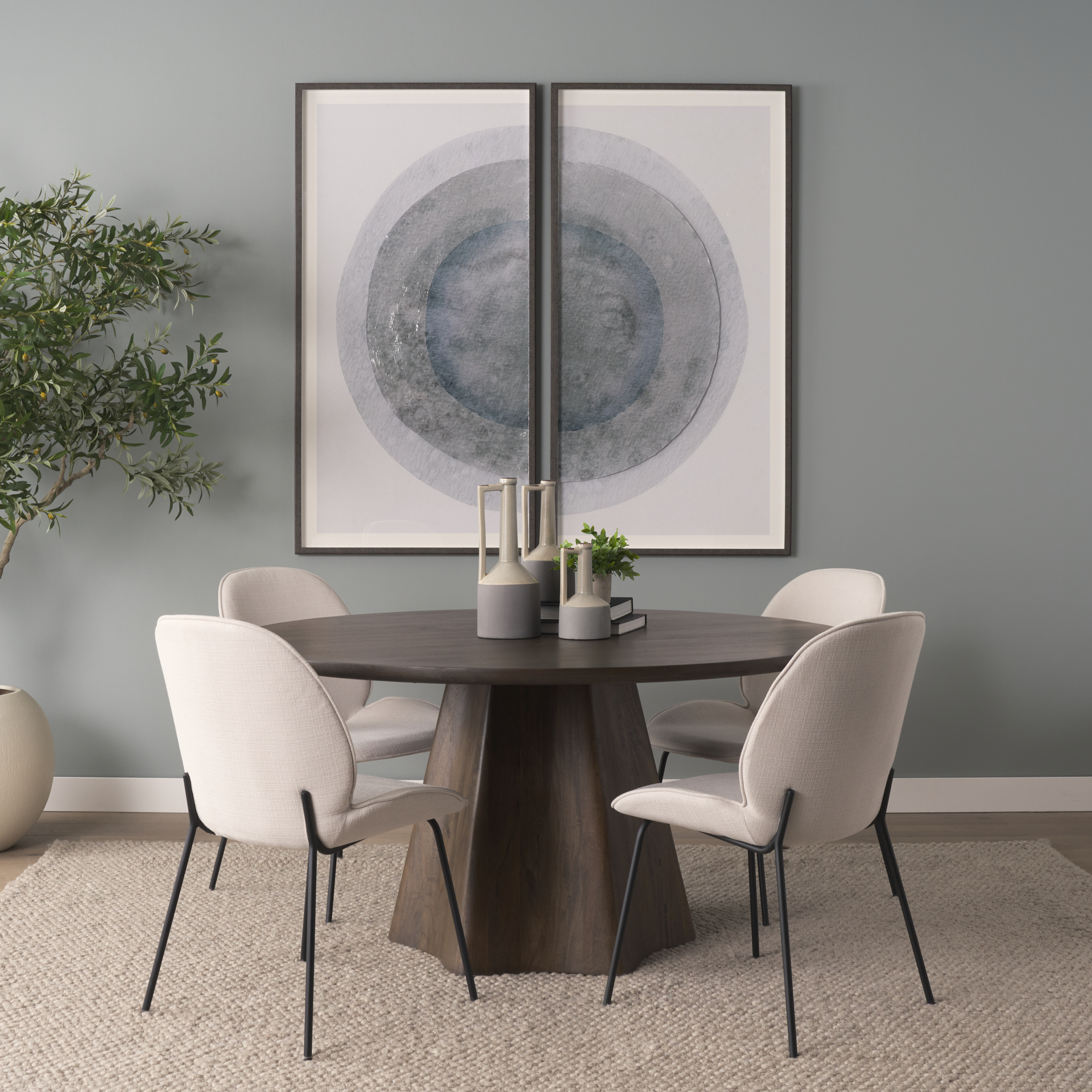 inala white fabric seat black metal frame dining chair