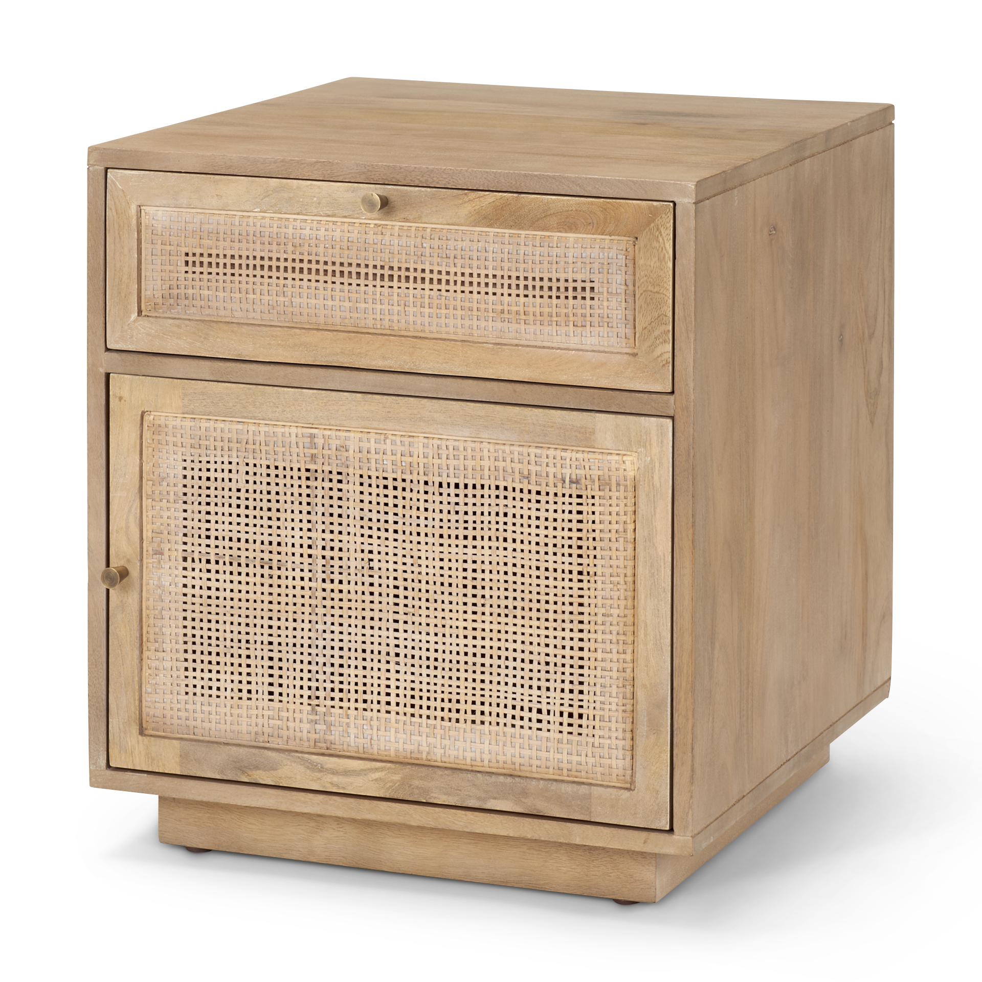 grier light brown wood w/ cane accent table