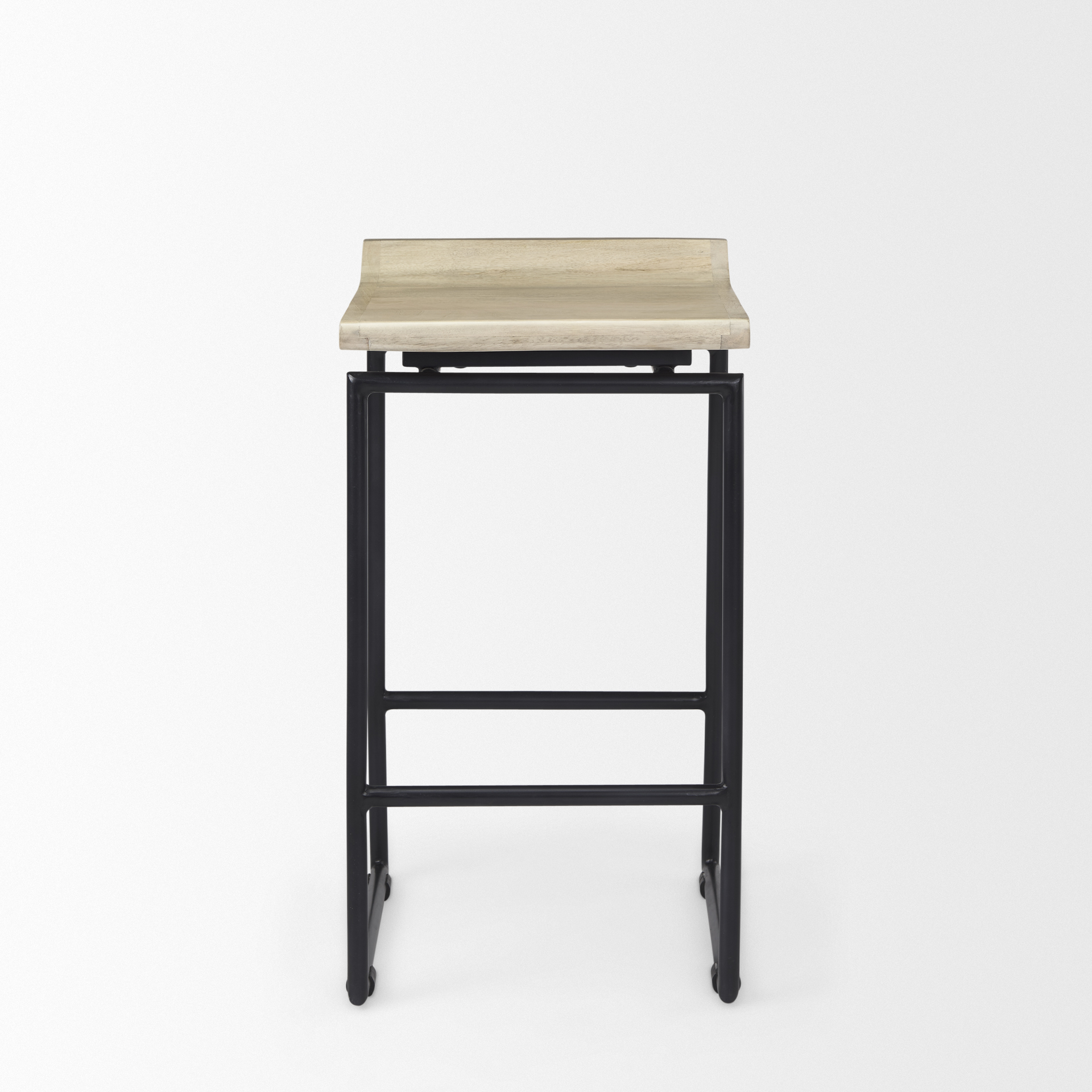 givens 14.0l x 15.8w x 25.8h natural wood w/black metal counter stool