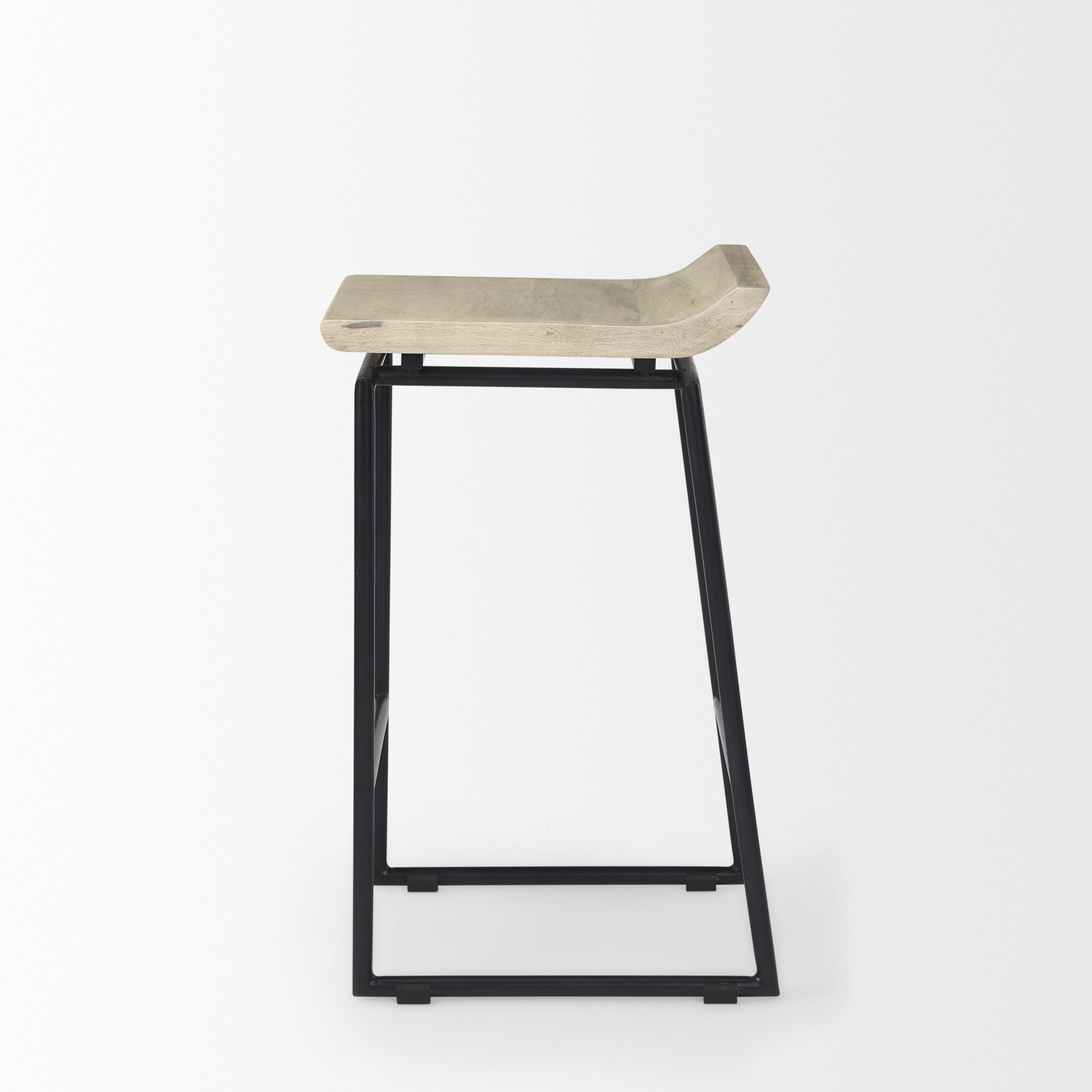 givens 14.0l x 15.8w x 25.8h natural wood w/black metal counter stool