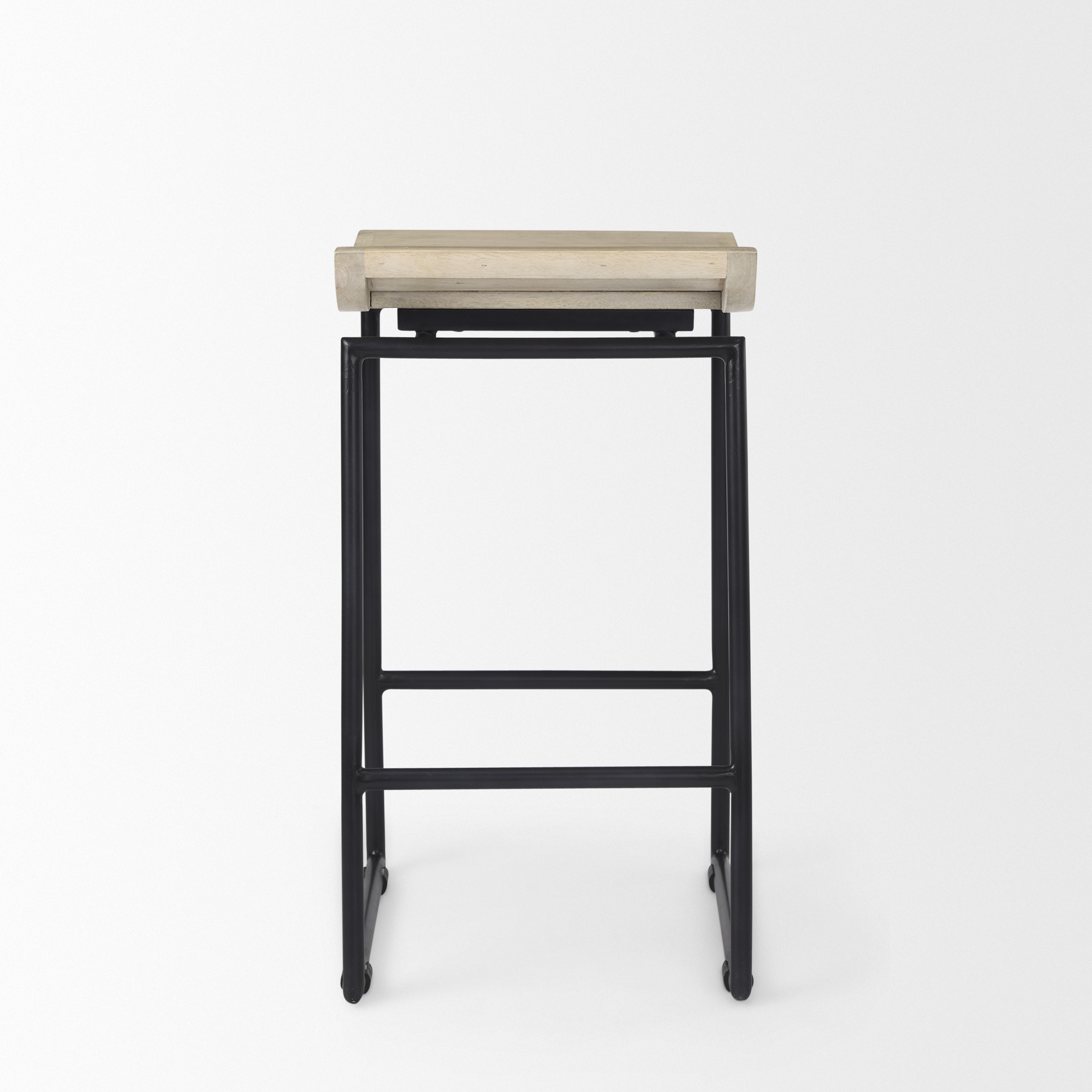 givens 14.0l x 15.8w x 25.8h natural wood w/black metal counter stool