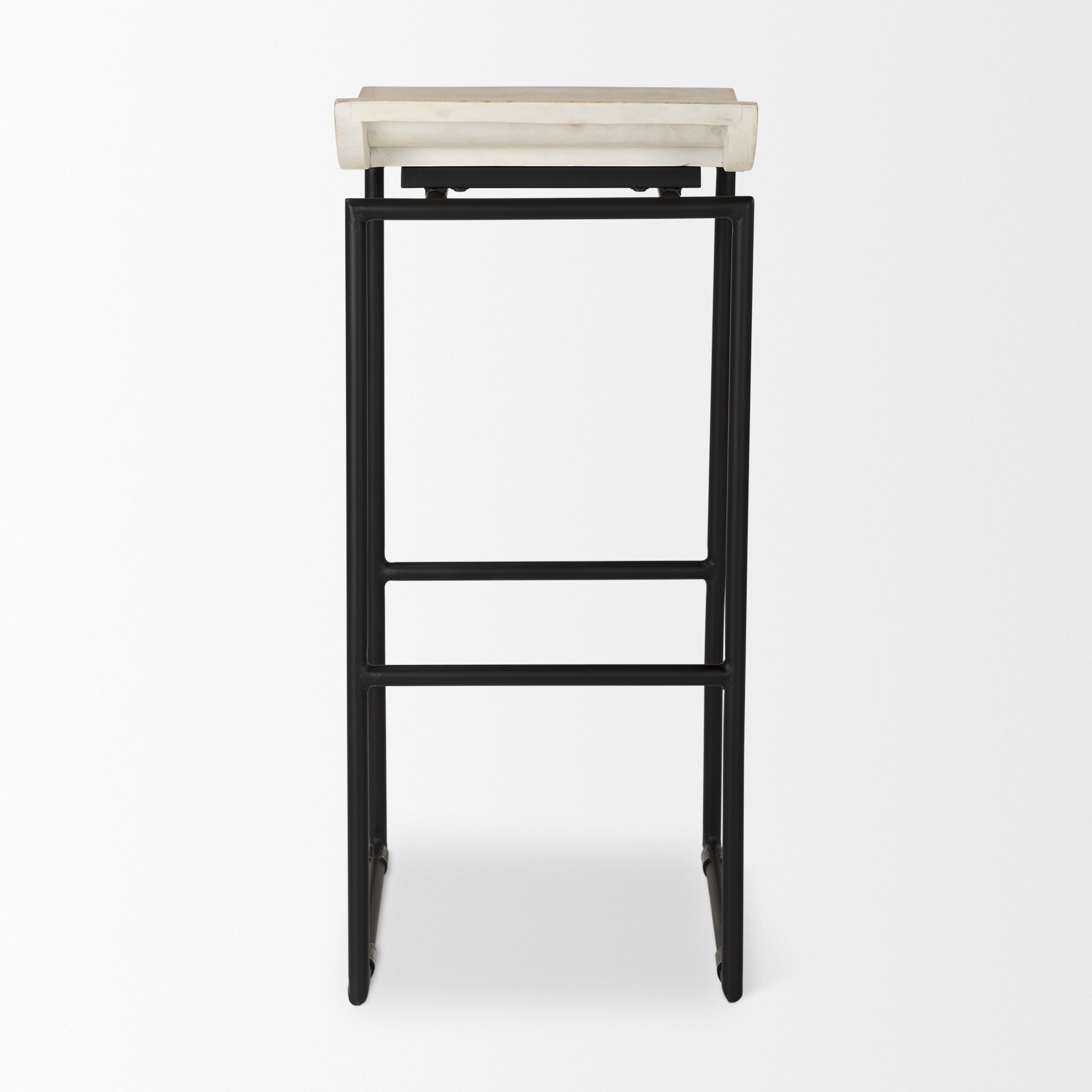 givens 14.0l x 15.8w x 31.8h natural wood w/black metal frame bar stool