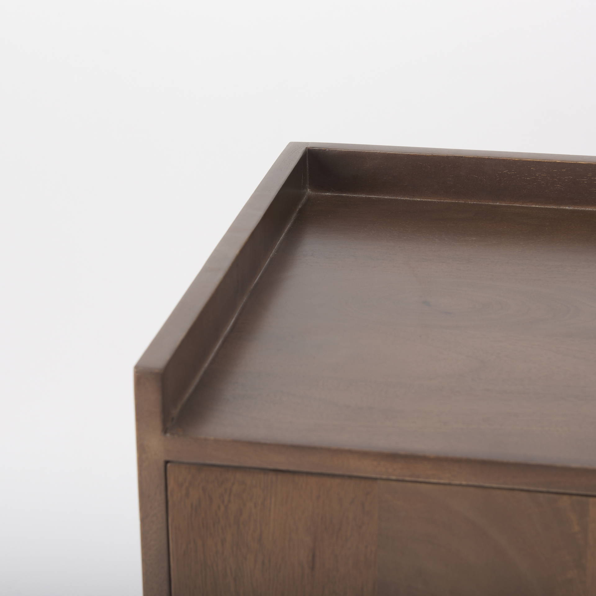 lillie 36.0l x 16.0w x 32.0h medium brown wood 2 door tray top accent cabinet