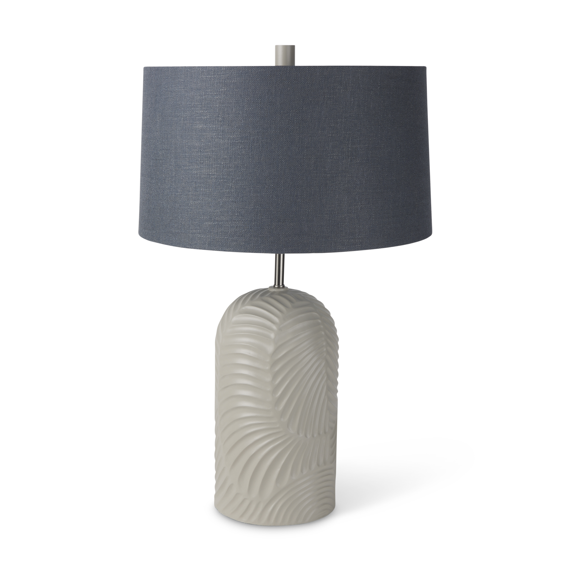 quinn 19.0l x 19.0w x 24.6h beige base w/navy fabric shade table lamp