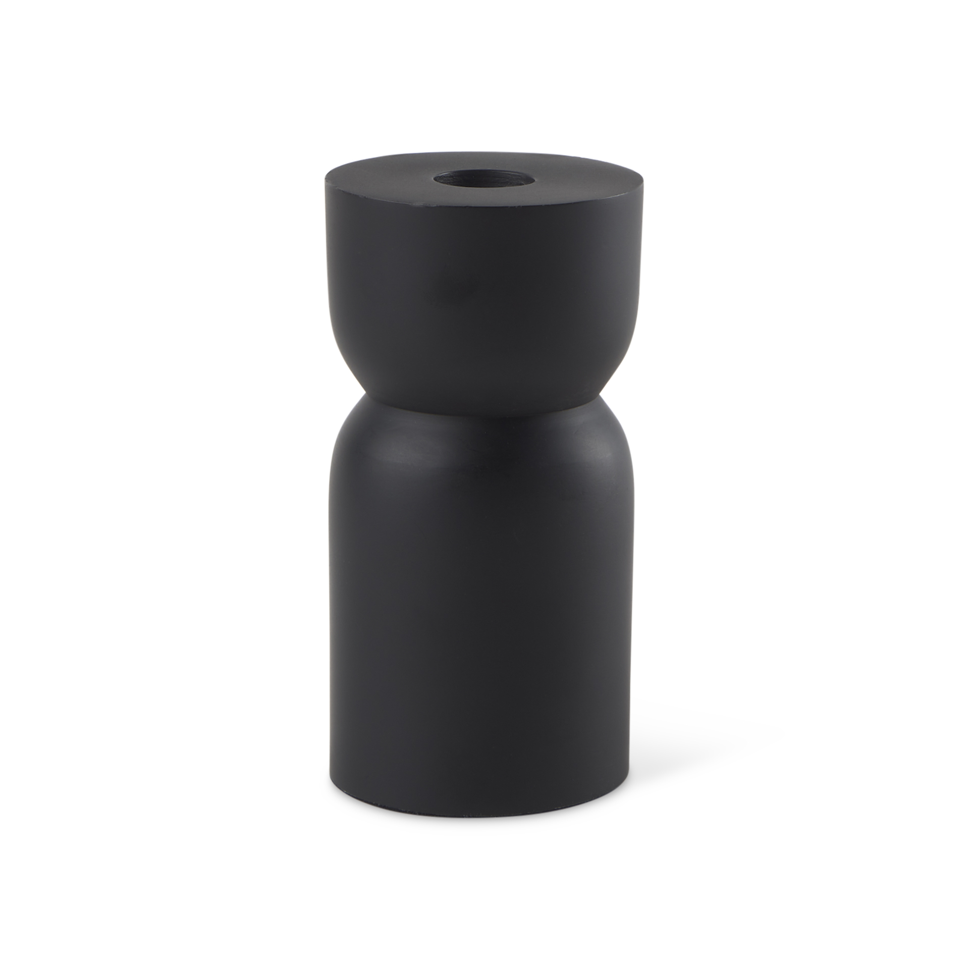 malta small black metal candle holder