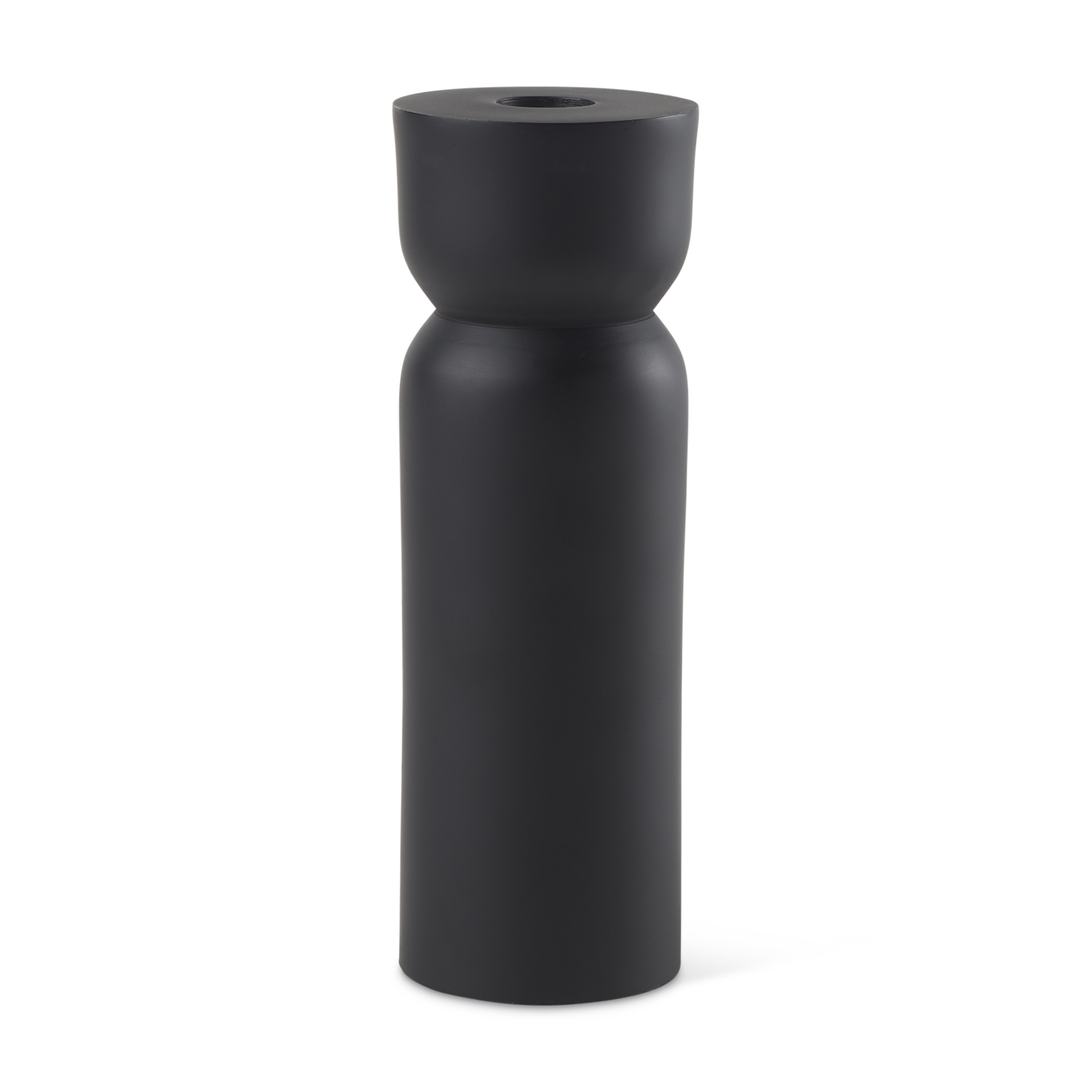 malta black large metal candle holder