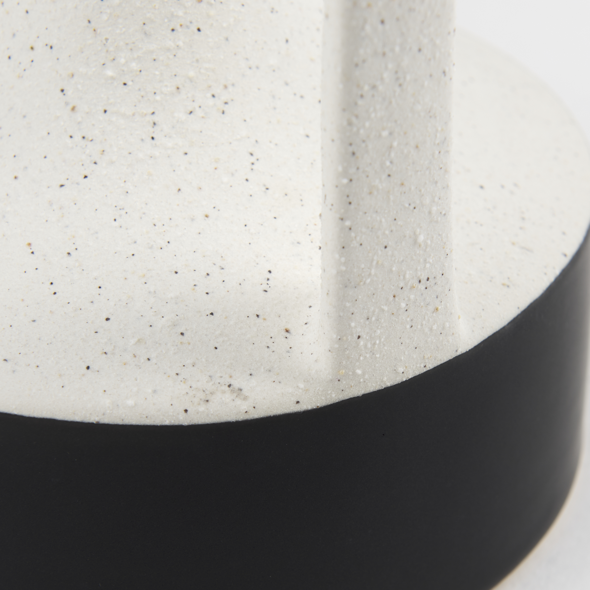 burton 8.3h small white and black ceramic jug vase
