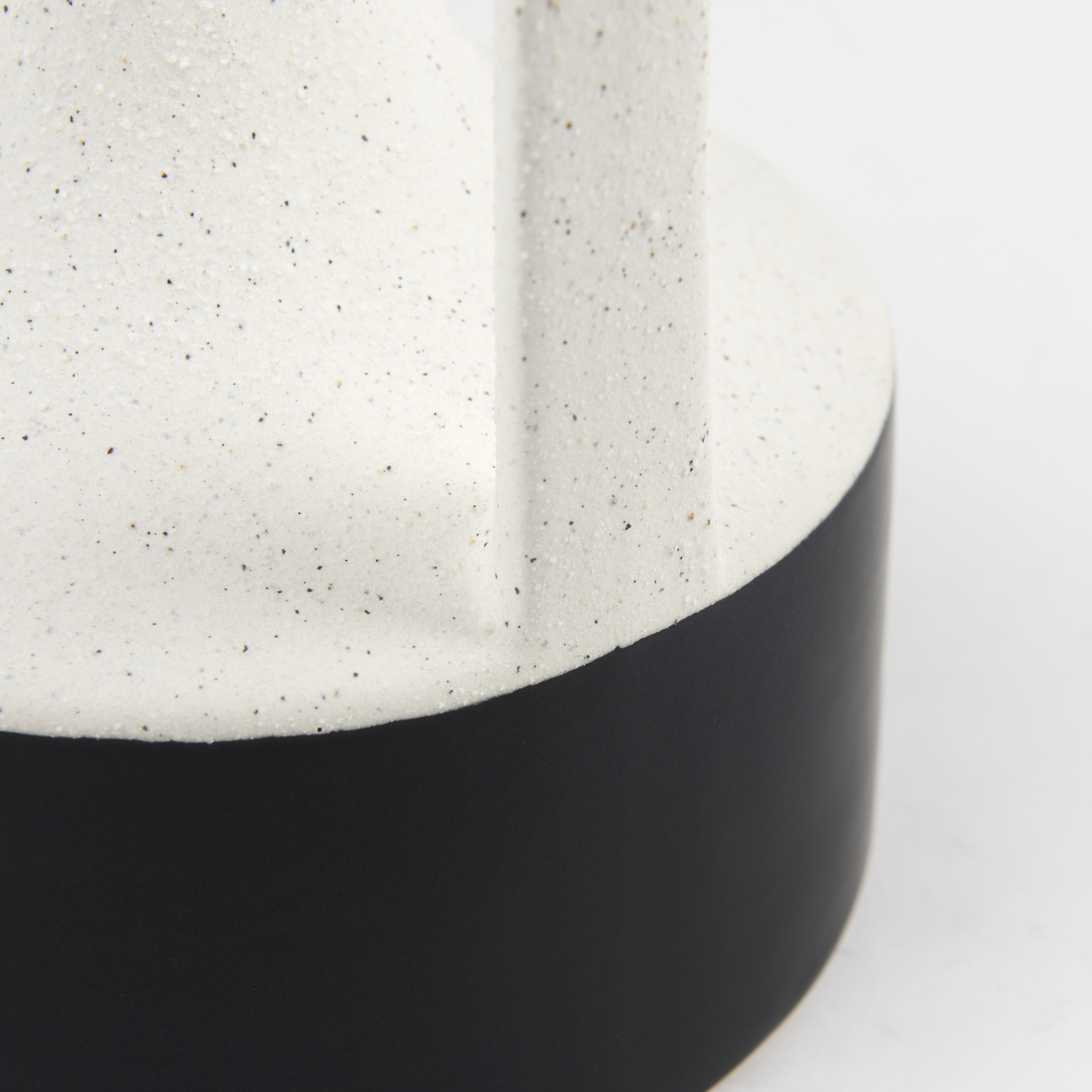 Burton 11.6H Medium White and Black Ceramic Jug Vase