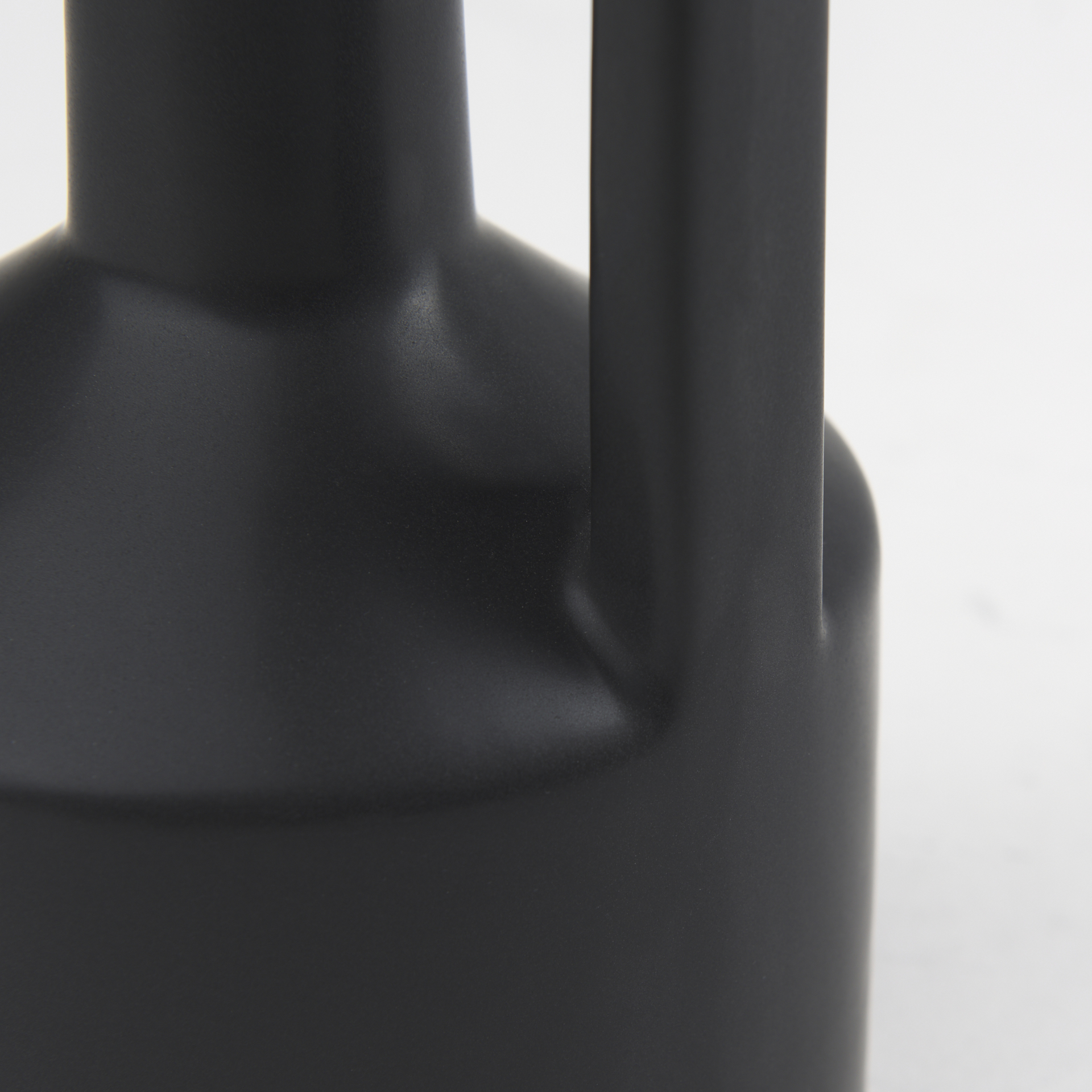 Burton 10.8H Small Matte Black Ceramic Jug Vase