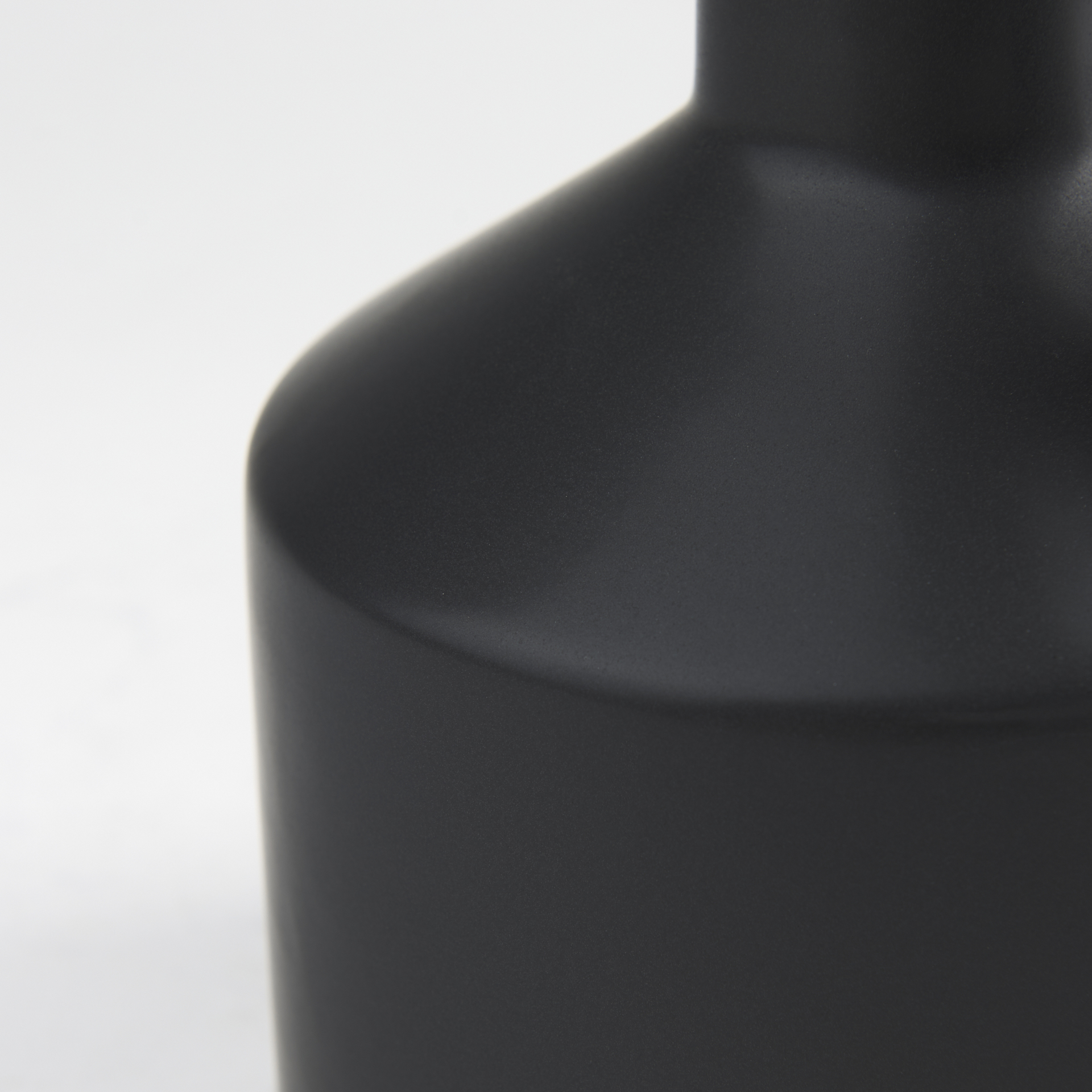 Burton 10.8H Small Matte Black Ceramic Jug Vase