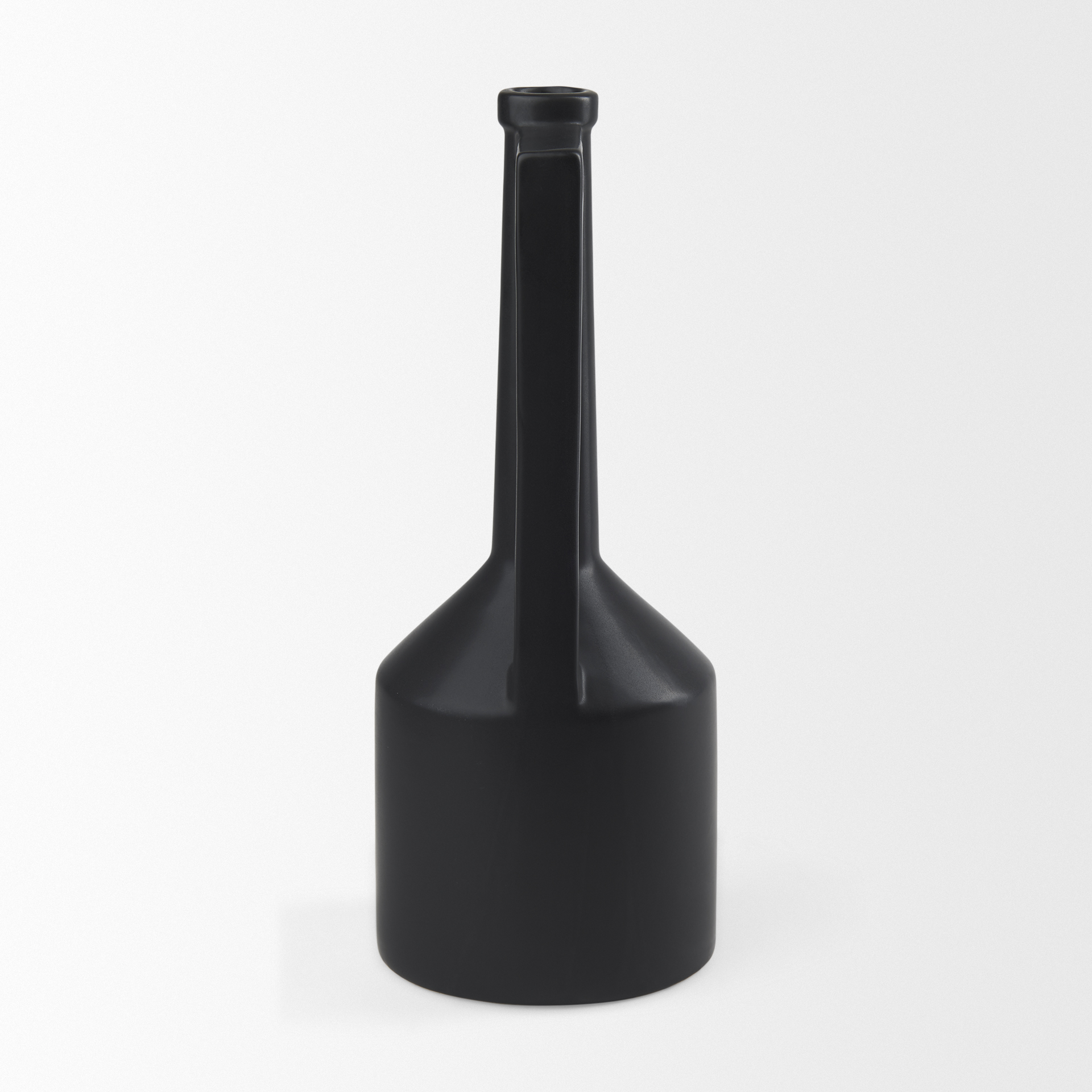 Burton 17.1H Large Matte Black Ceramic Jug Vase