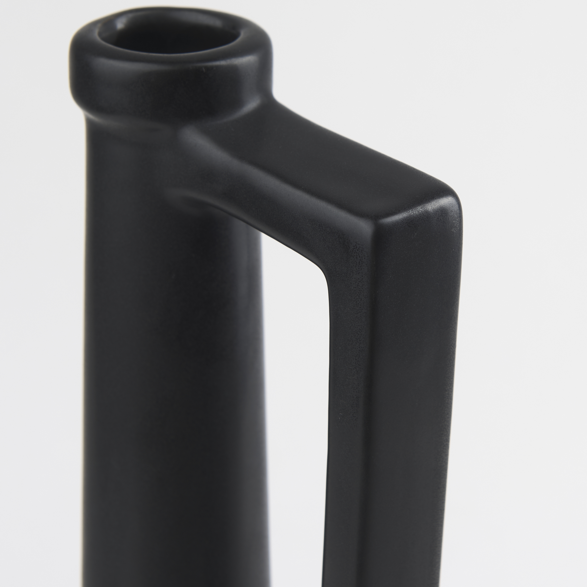 Burton 17.1H Large Matte Black Ceramic Jug Vase