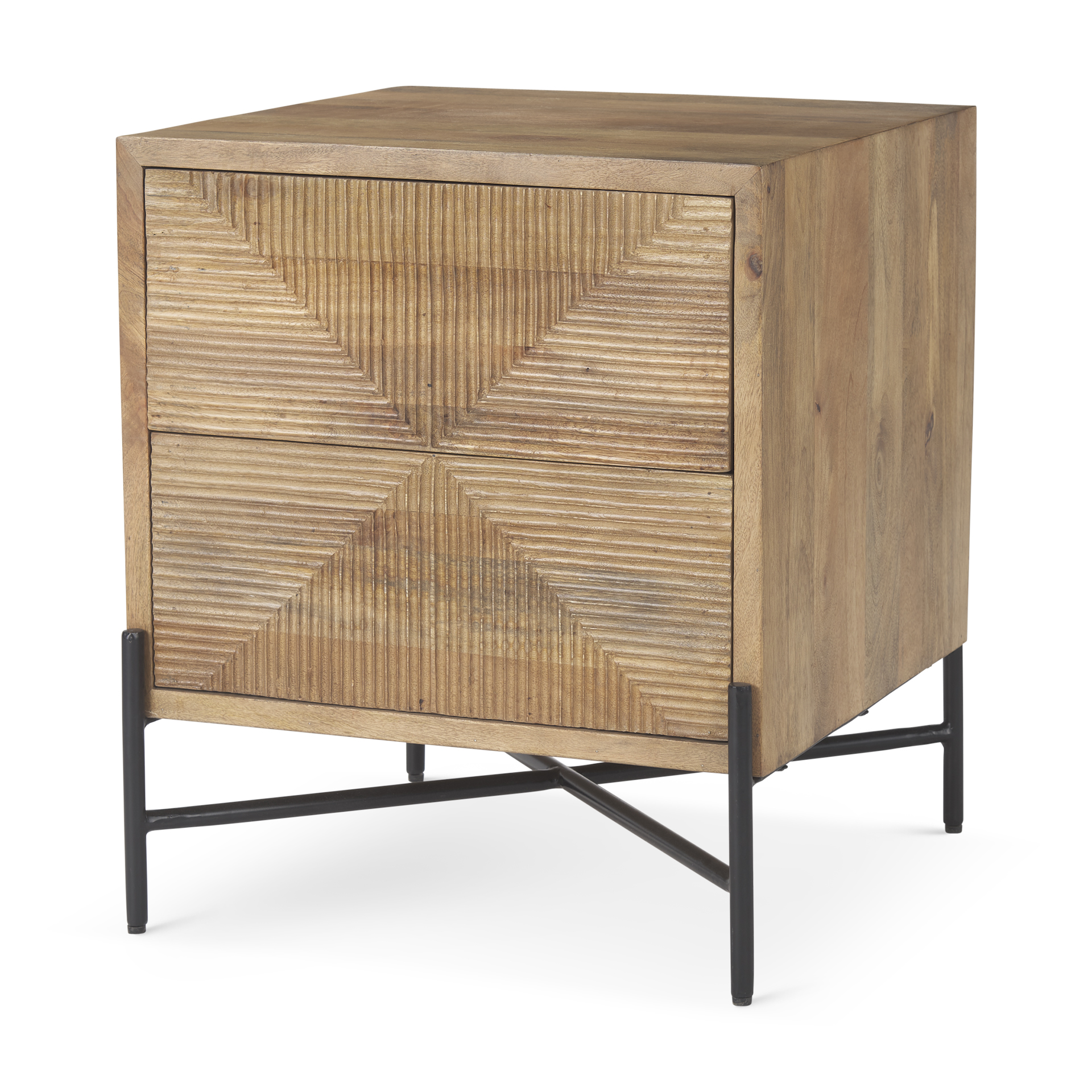 cairo 22.0l x 22.0w x 26.0h wood 2 drawer accent table