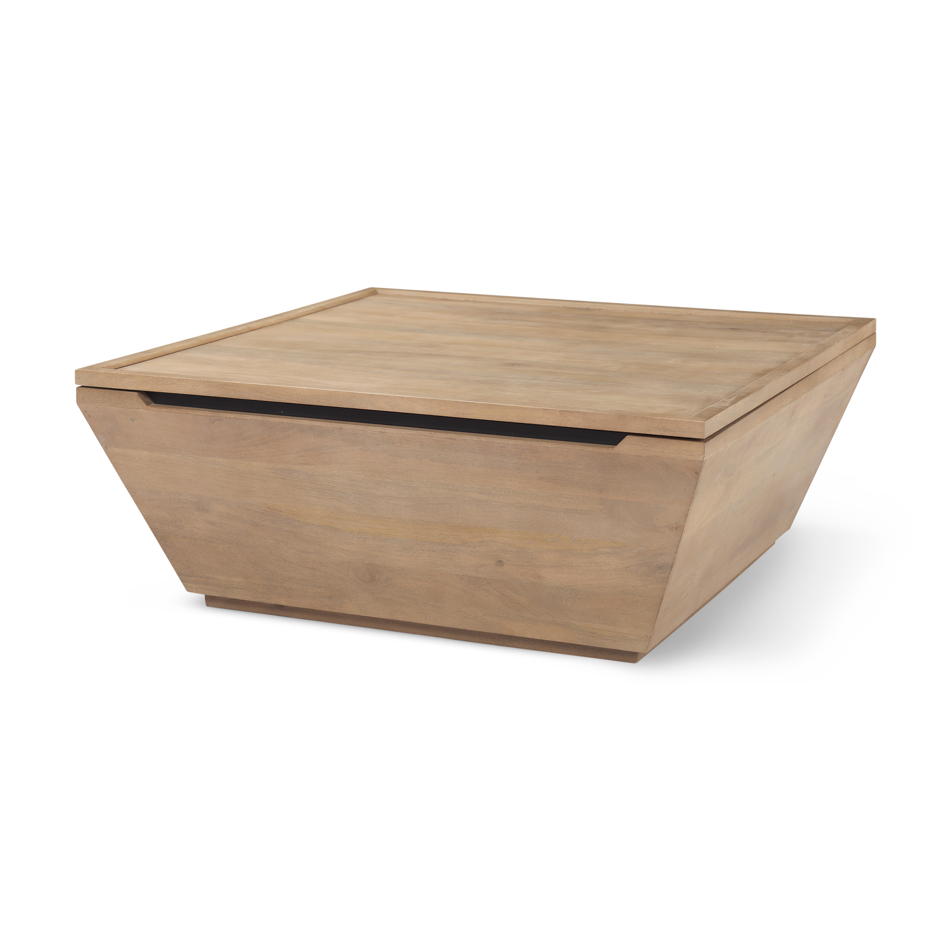 wyatt 41.0l x 41.0w x 16.0h brown wood angular coffee table