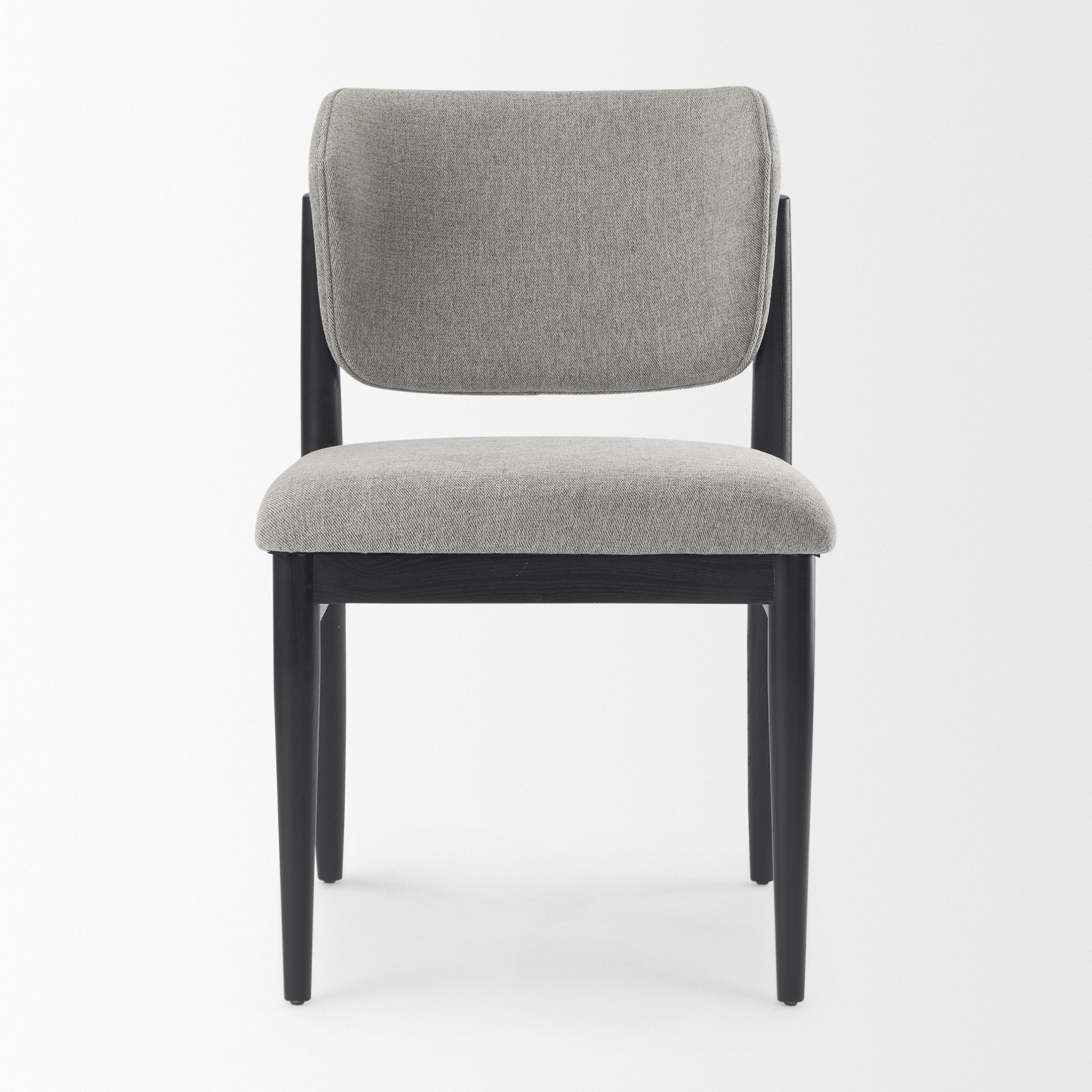 cline 20.9l x 23.0w x 31.9h gray fabric w/black wood dining chair